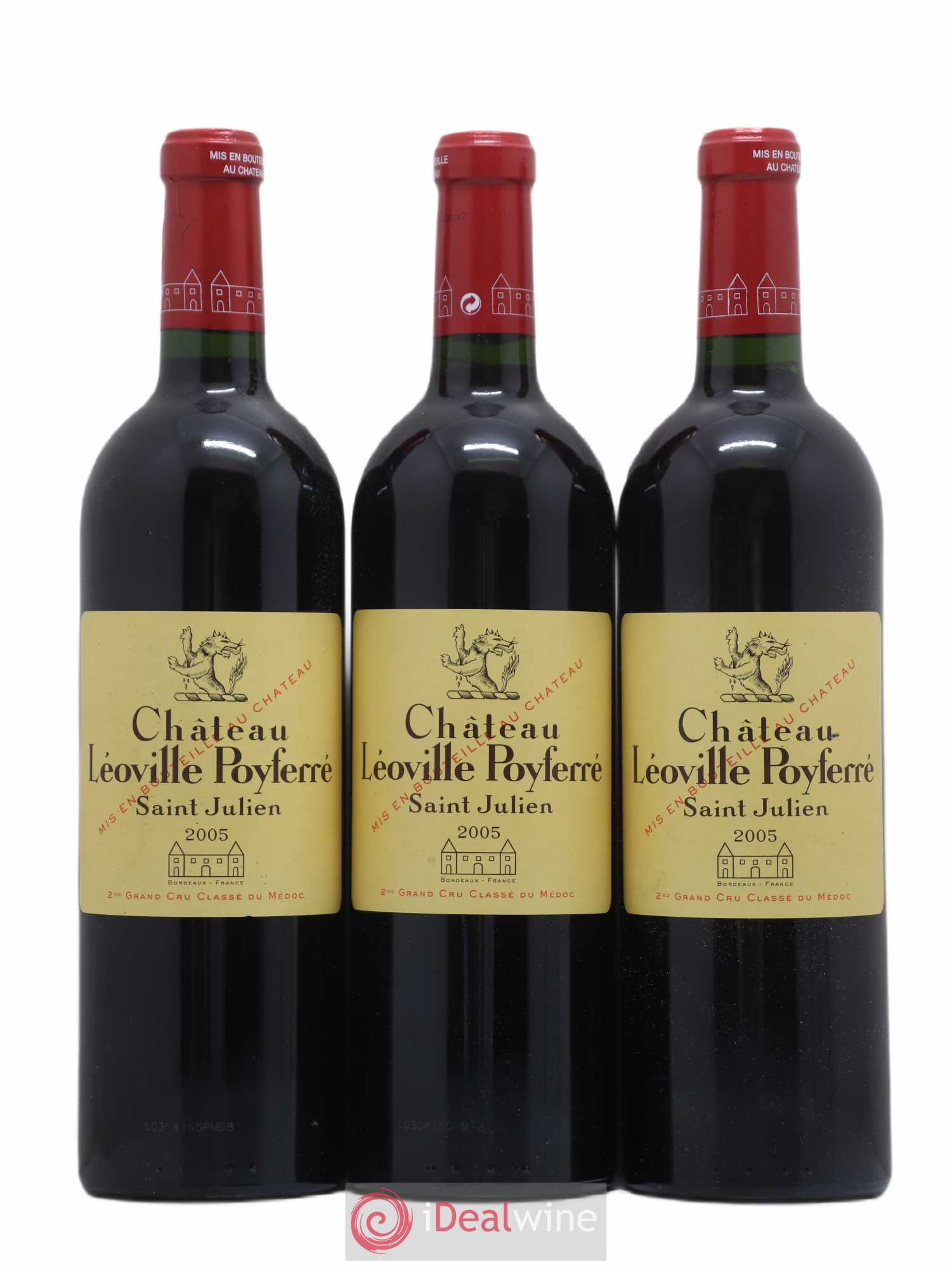 Château Léoville Poyferré 2ème Grand Cru Classé 2005 - Lot de 3 bouteilles - 0