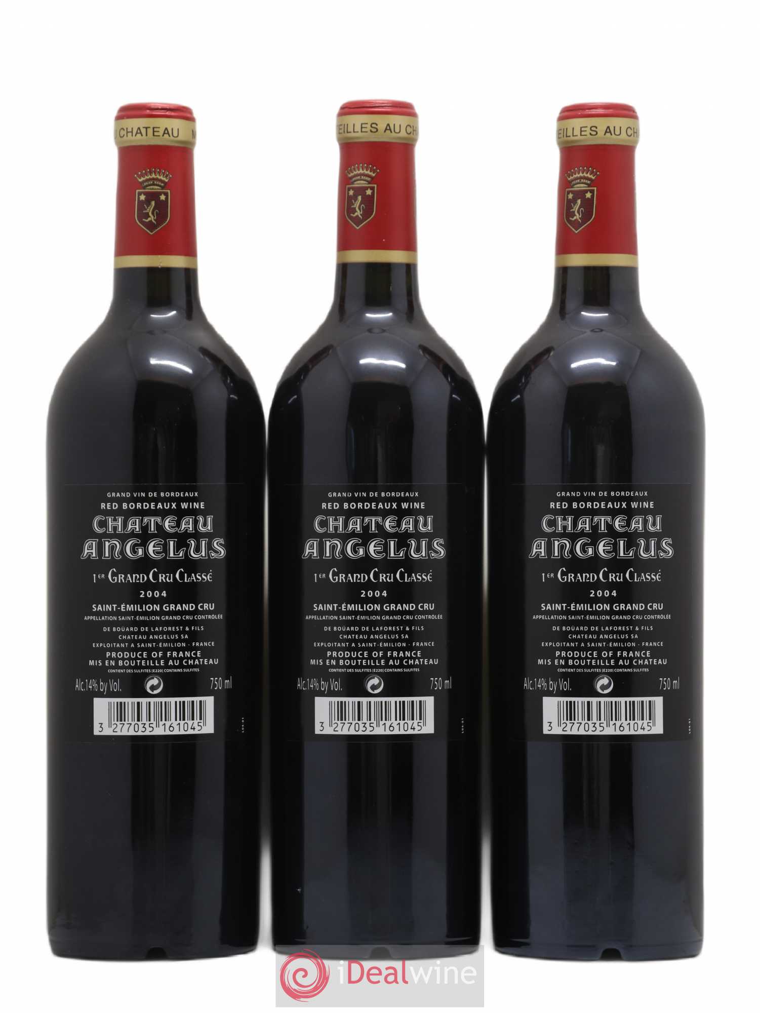 Château Angélus 1er Grand Cru Classé A 2004 - Lot de 3 bouteilles - 1