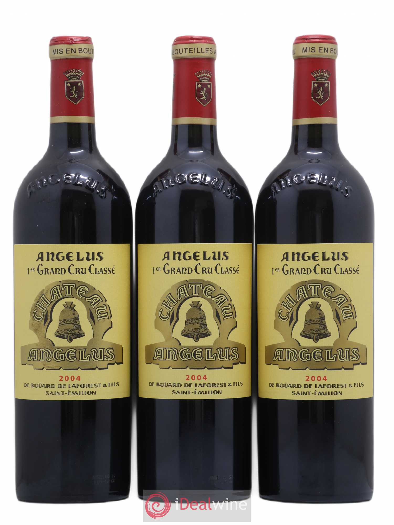 Château Angélus 1er Grand Cru Classé A 2004 - Lot de 3 bouteilles - 0