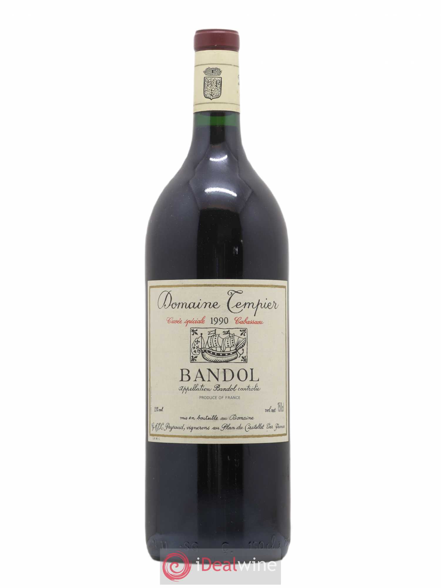 Bandol Domaine Tempier Cuvée Cabassaou Famille Peyraud (sans prix de réserve) 1990 - Lot de 1 magnum - 0