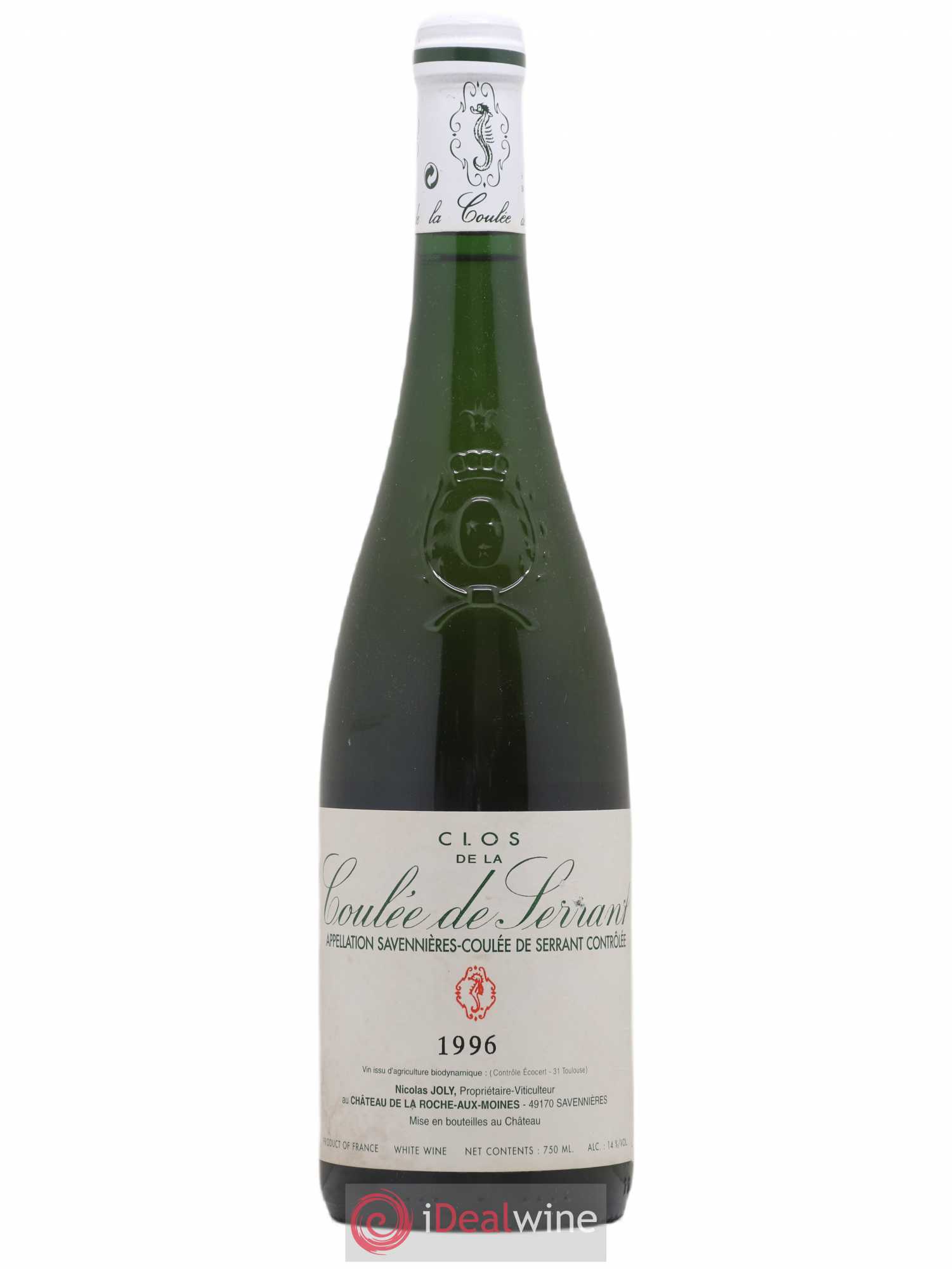 Savennières Clos de la Coulée de Serrant Vignobles de la Coulée de Serrant - Nicolas Joly (sans prix de réserve) 1996 - Lot de 1 bouteille - 0