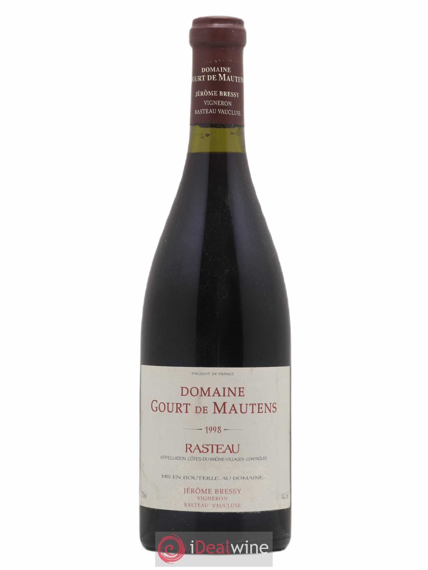 Rasteau Domaine Gourt de Mautens - Jérôme Bressy (sans prix de réserve) 1998 - Lot de 1 bouteille - 0
