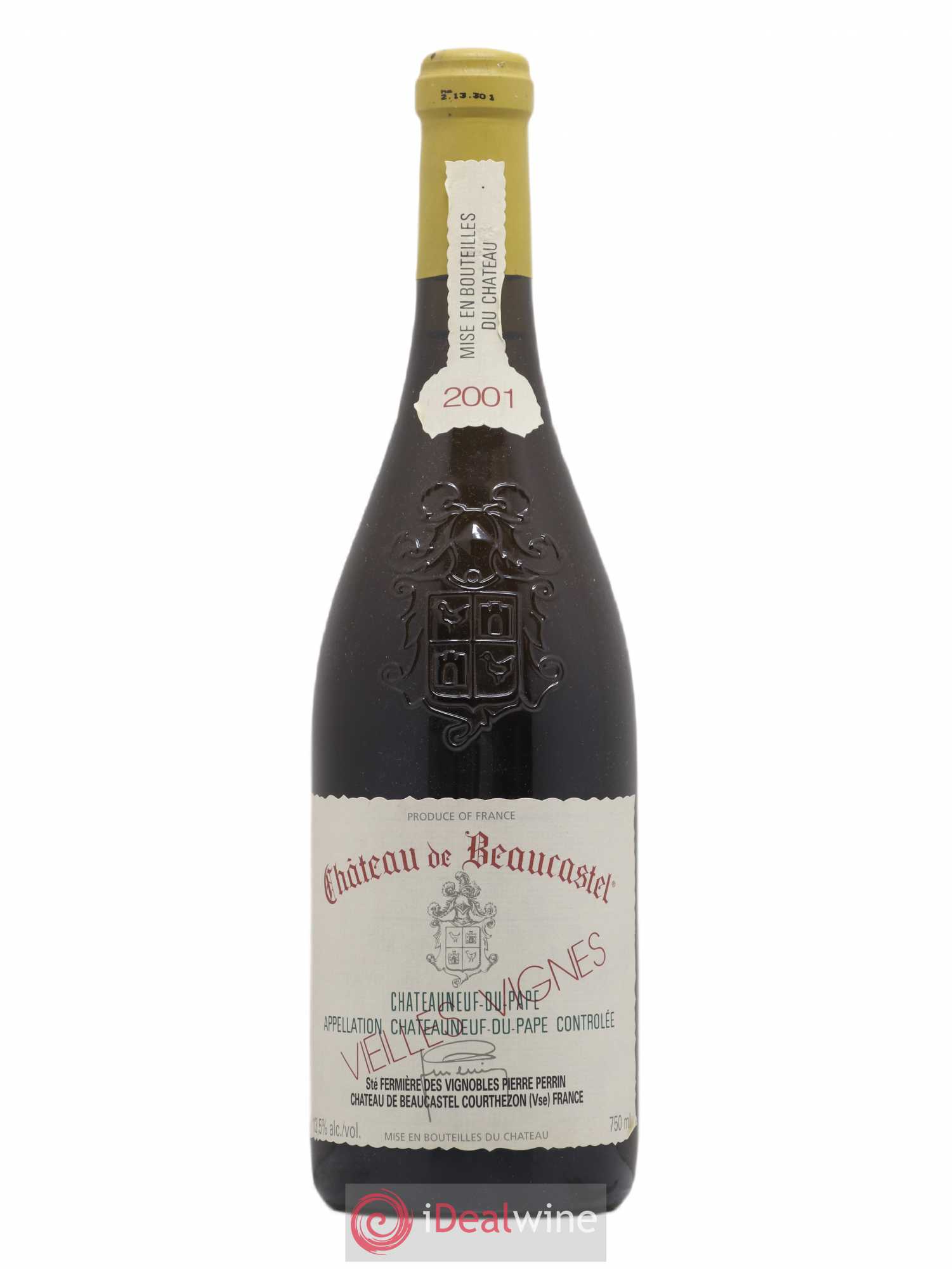 Châteauneuf-du-Pape Château de Beaucastel Vieilles vignes Roussanne Famille Perrin (sans prix de réserve) 2001 - Lot de 1 bouteille - 0