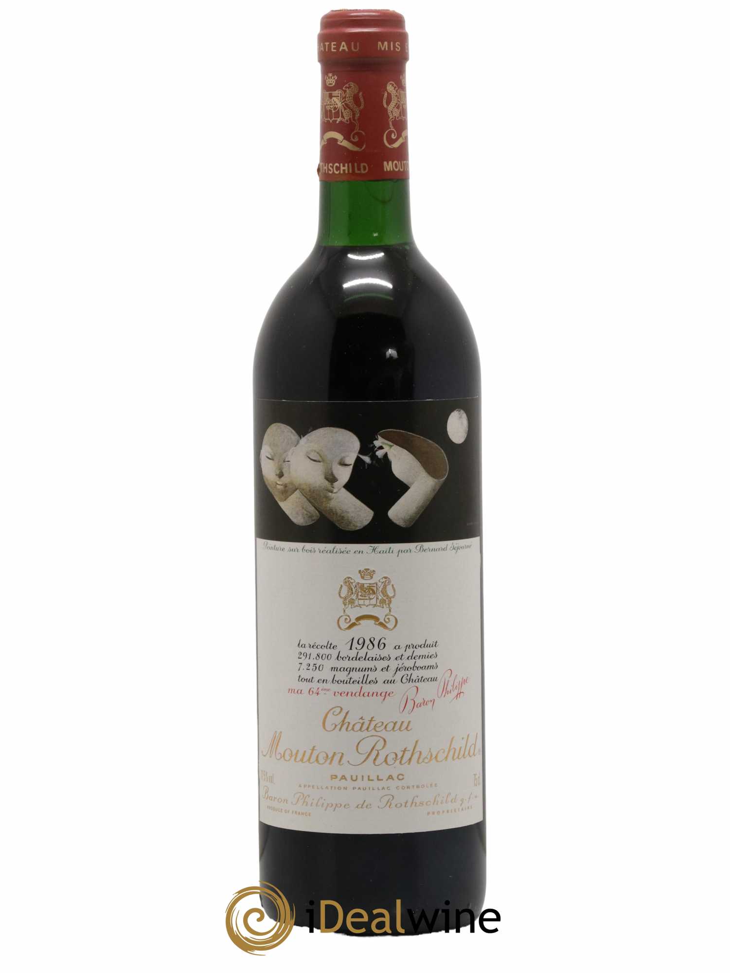 Château Mouton Rothschild 1er Grand Cru Classé 1986 - Lot de 1 bouteille - 0
