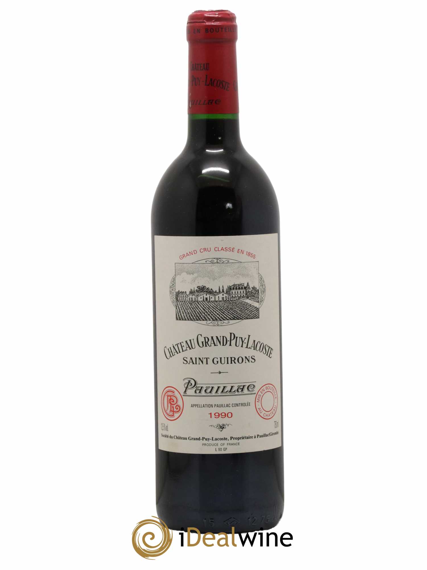Château Grand Puy Lacoste 5ème Grand Cru Classé 1990 - Lot de 1 bouteille - 0