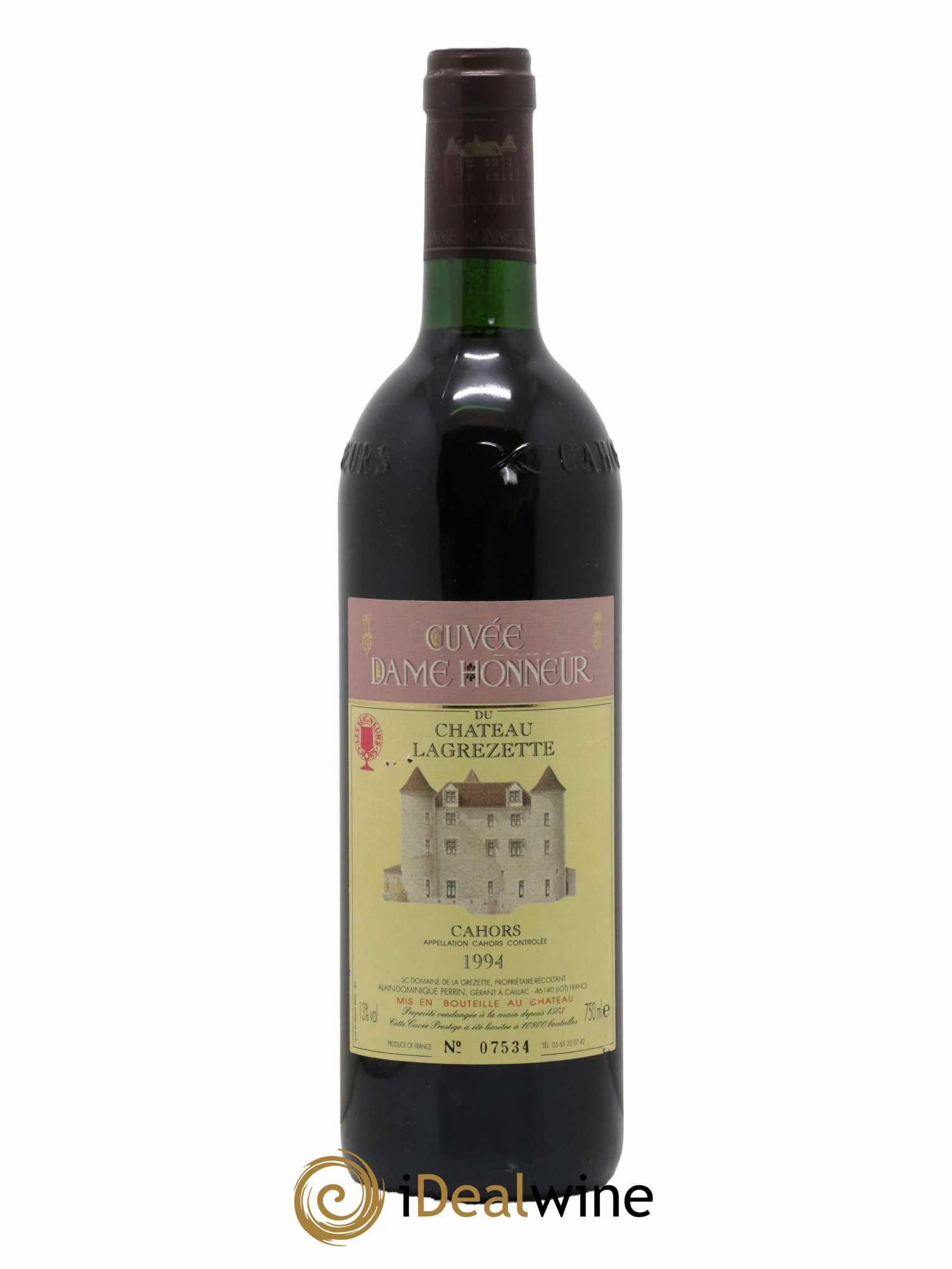 Cahors Château Lagrezette Cuvée Dame Honneur Alain Dominique Perrin 1994 - Lot de 1 bouteille - 0