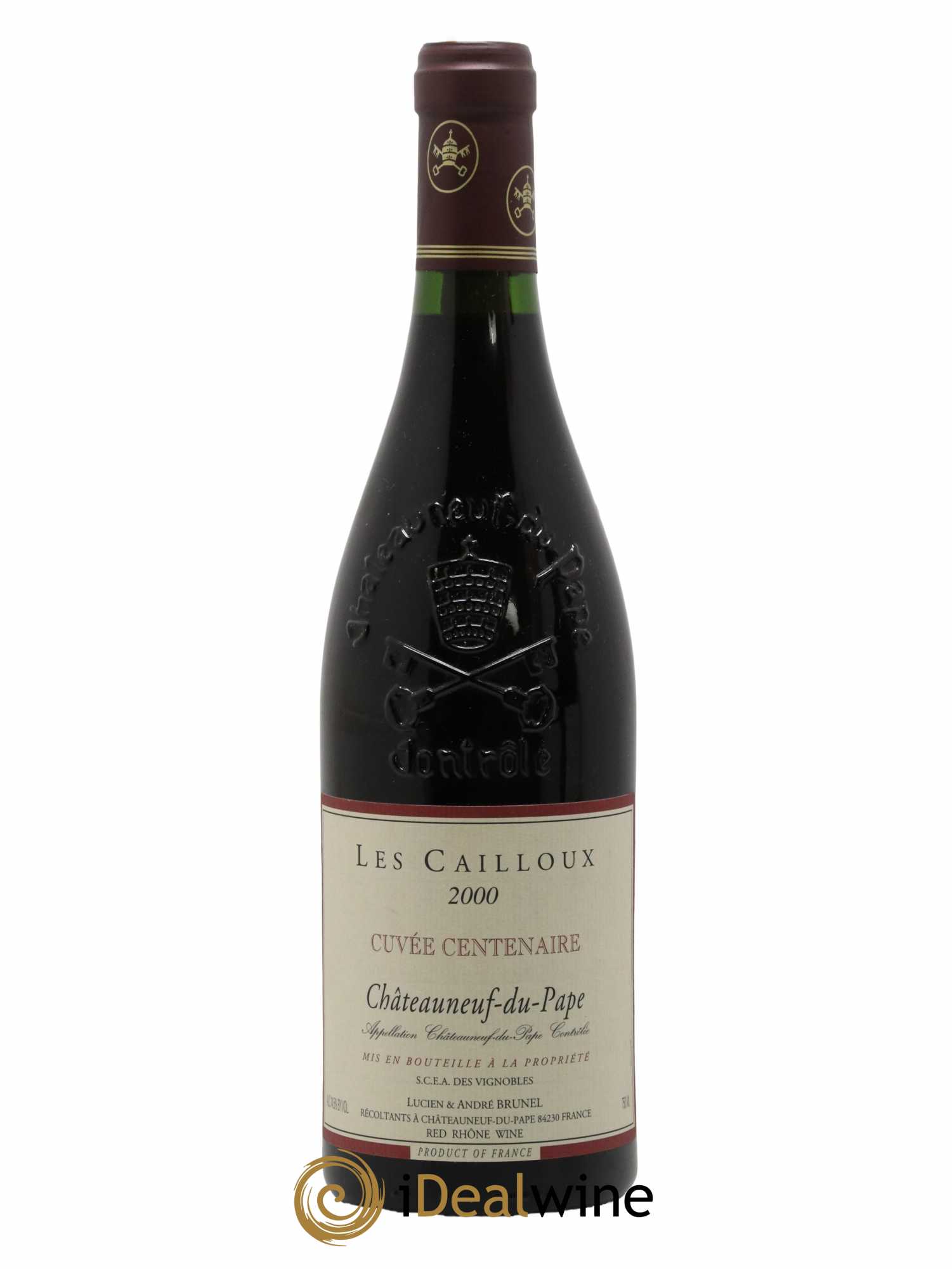 Châteauneuf-du-Pape Les Cailloux Cuvée Centenaire André Brunel 2000 - Lot de 1 bouteille - 0