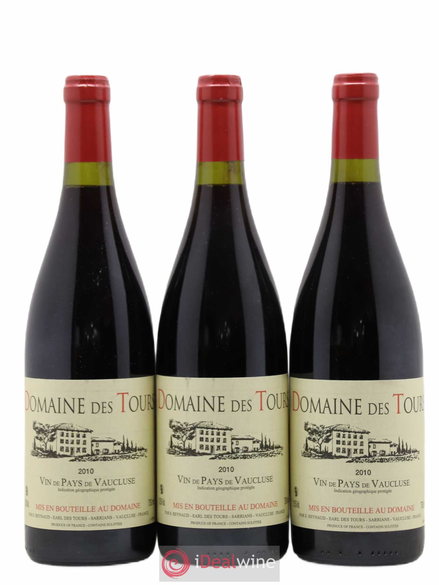 Vaucluse (Vin de Pays de Vaucluse) Domaine des Tours Emmanuel Reynaud 2010 - Lot de 3 bouteilles - 0