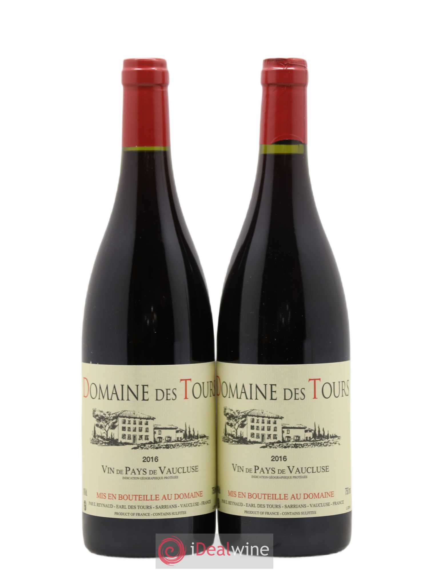 Vaucluse (Vin de Pays de Vaucluse) Domaine des Tours Emmanuel Reynaud 2016 - Lot de 2 bouteilles - 0