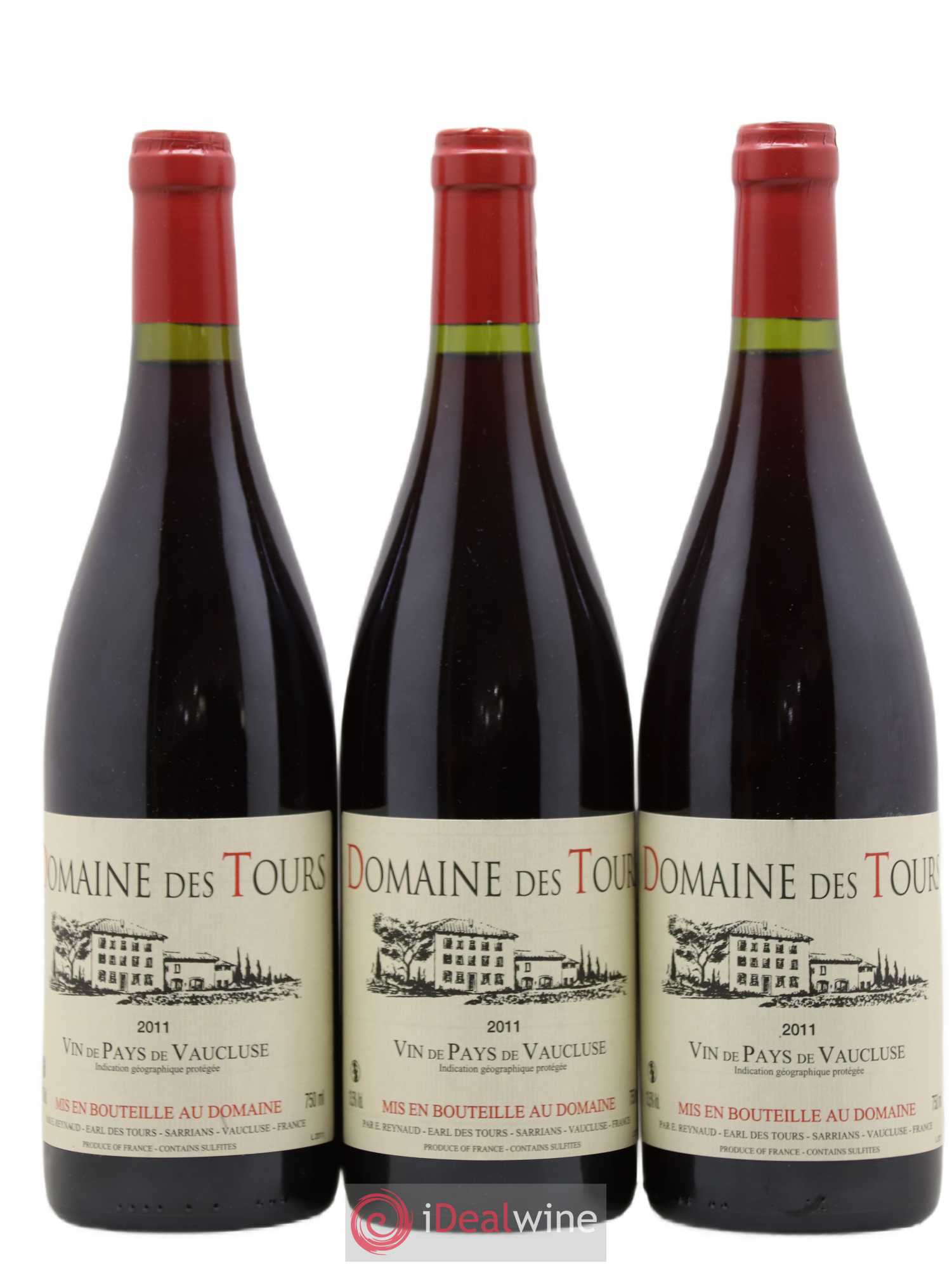 Vaucluse (Vin de Pays de Vaucluse) Domaine des Tours Emmanuel Reynaud 2011 - Lot de 3 bouteilles - 0