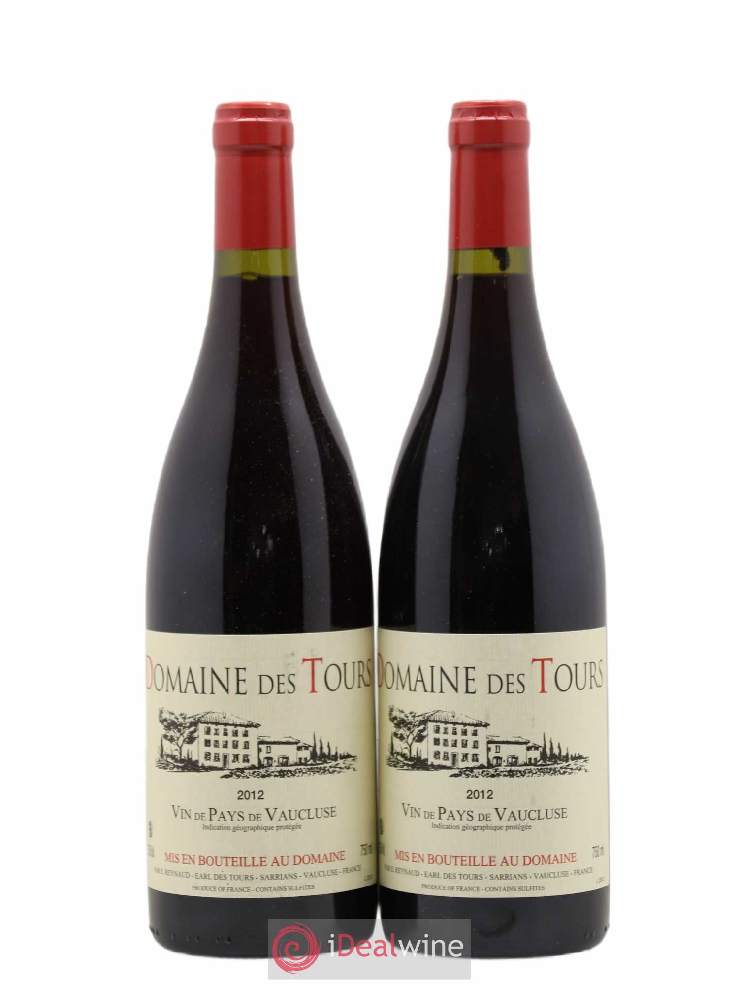 Vaucluse (Vin de Pays de Vaucluse) Domaine des Tours Emmanuel Reynaud 2012 - Lot de 2 bouteilles - 0