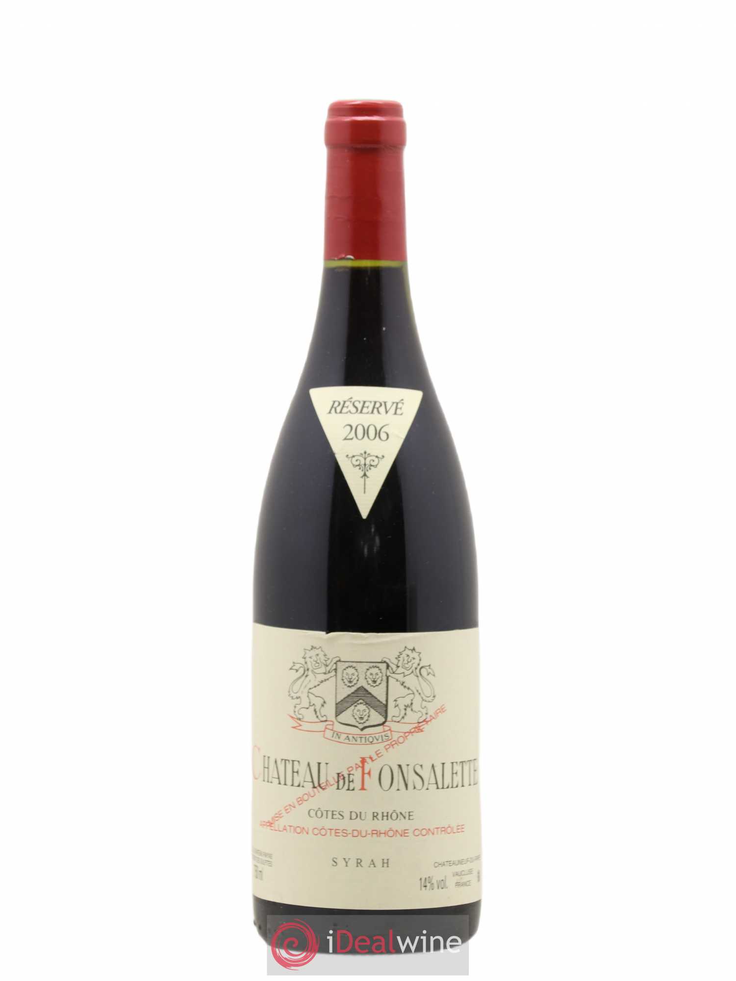 Côtes-du-Rhône Cuvée Syrah Château de Fonsalette 2006 - Lot de 1 bouteille - 0