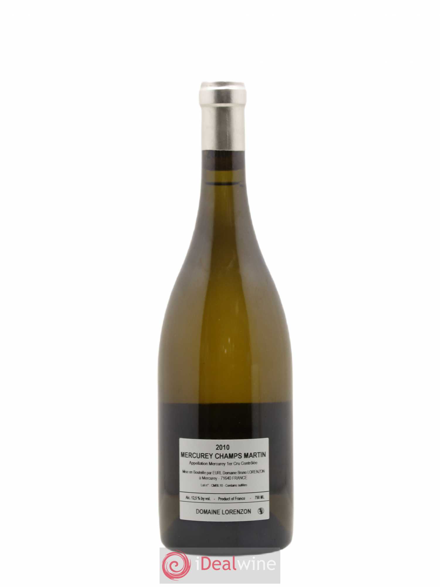 Mercurey 1er Cru Les Champs Martin Bruno Lorenzon (sans prix de réserve) 2010 - Lot de 1 bouteille - 1