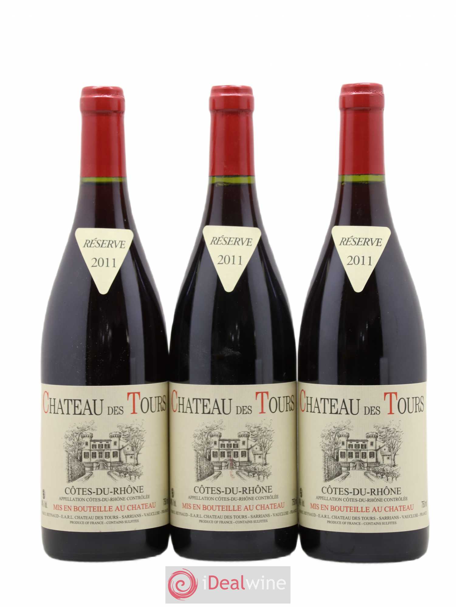 Côtes-du-Rhône Château des Tours Emmanuel Reynaud 2011 - Lot de 3 bouteilles - 0