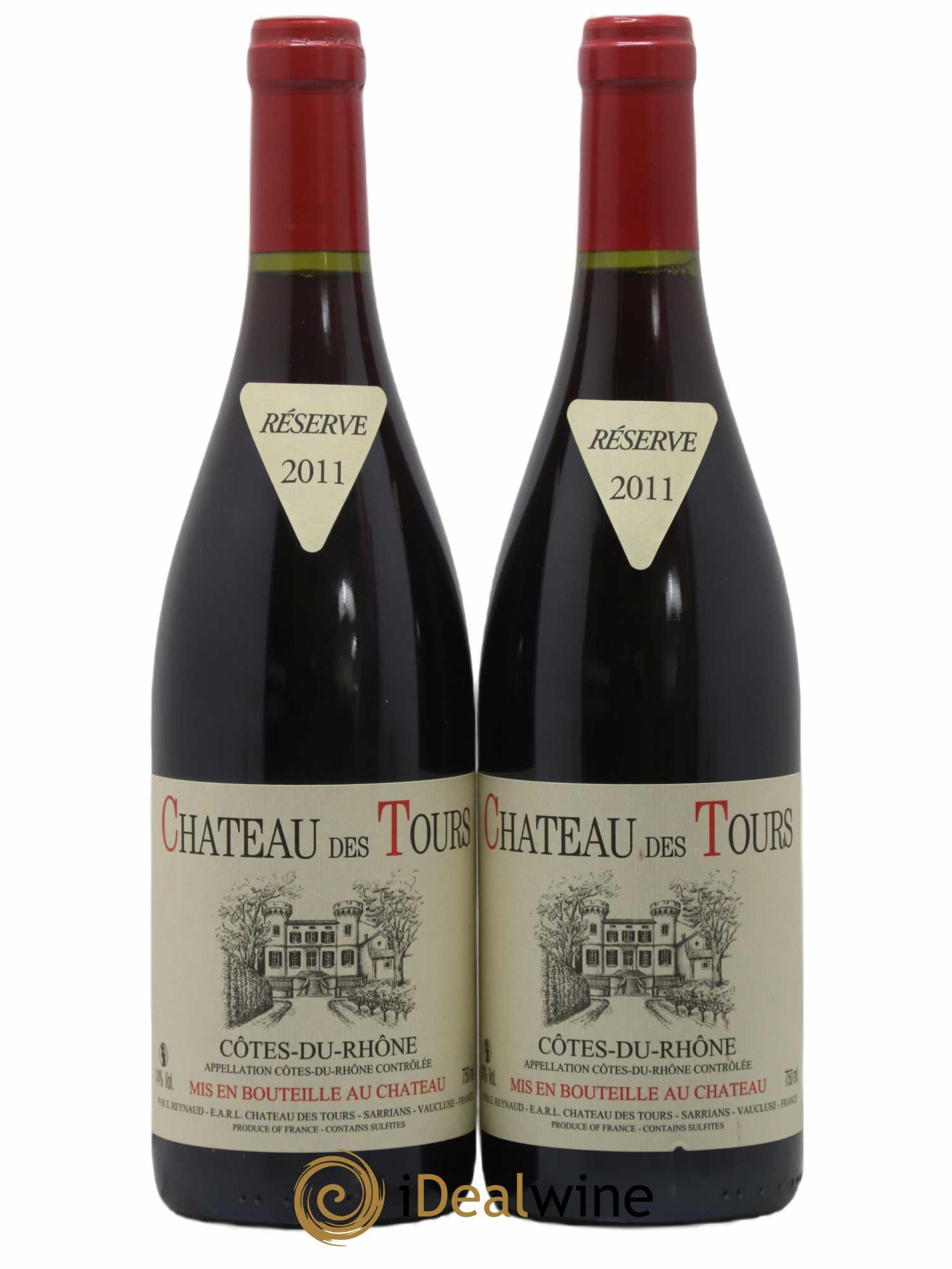 Côtes-du-Rhône Château des Tours Emmanuel Reynaud 2011 - Lot de 2 bouteilles - 0