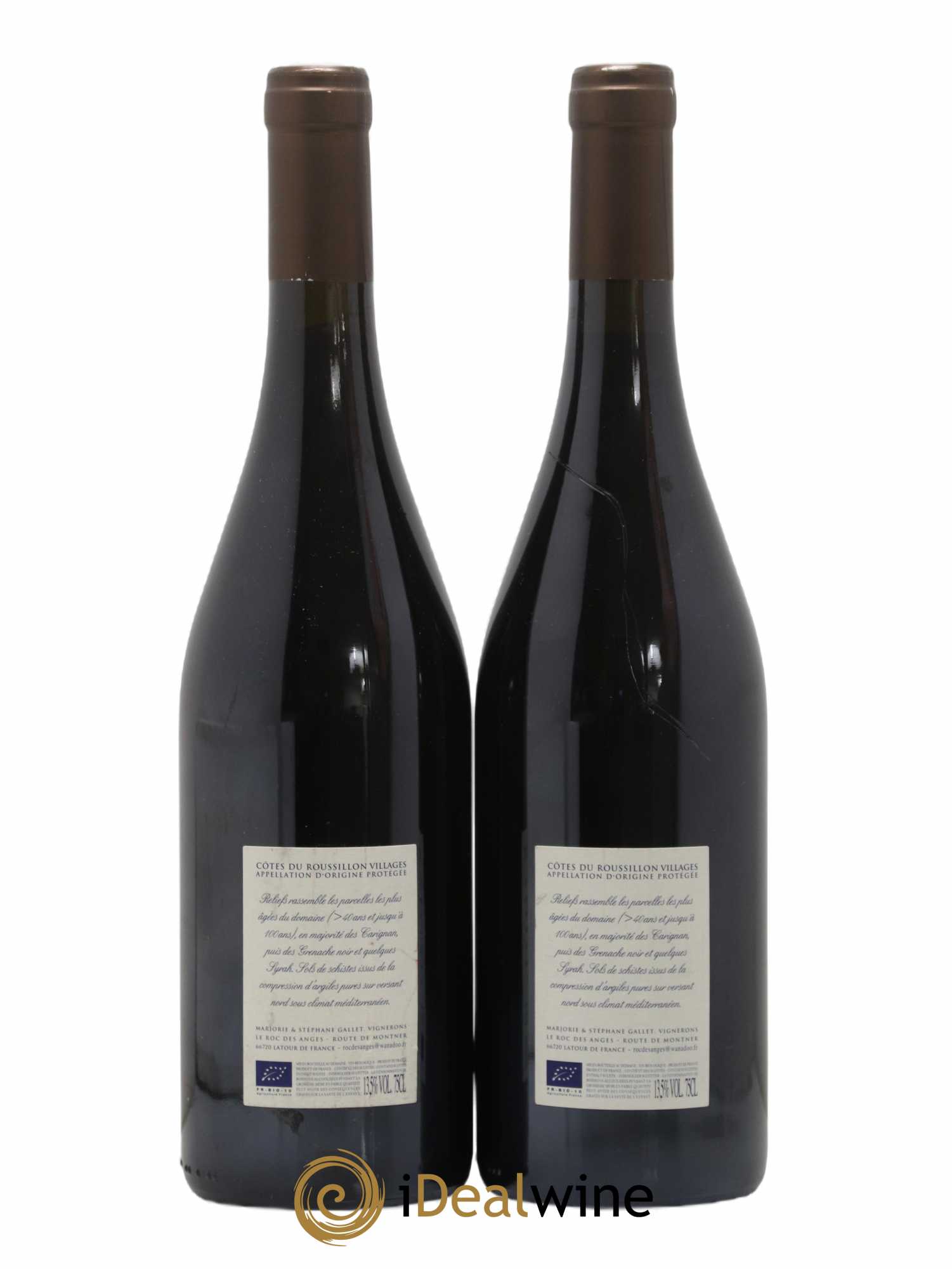 Côtes du Roussillon Roc des Anges Reliefs Marjorie et Stéphane Gallet 2013 - Lot de 2 bouteilles - 1