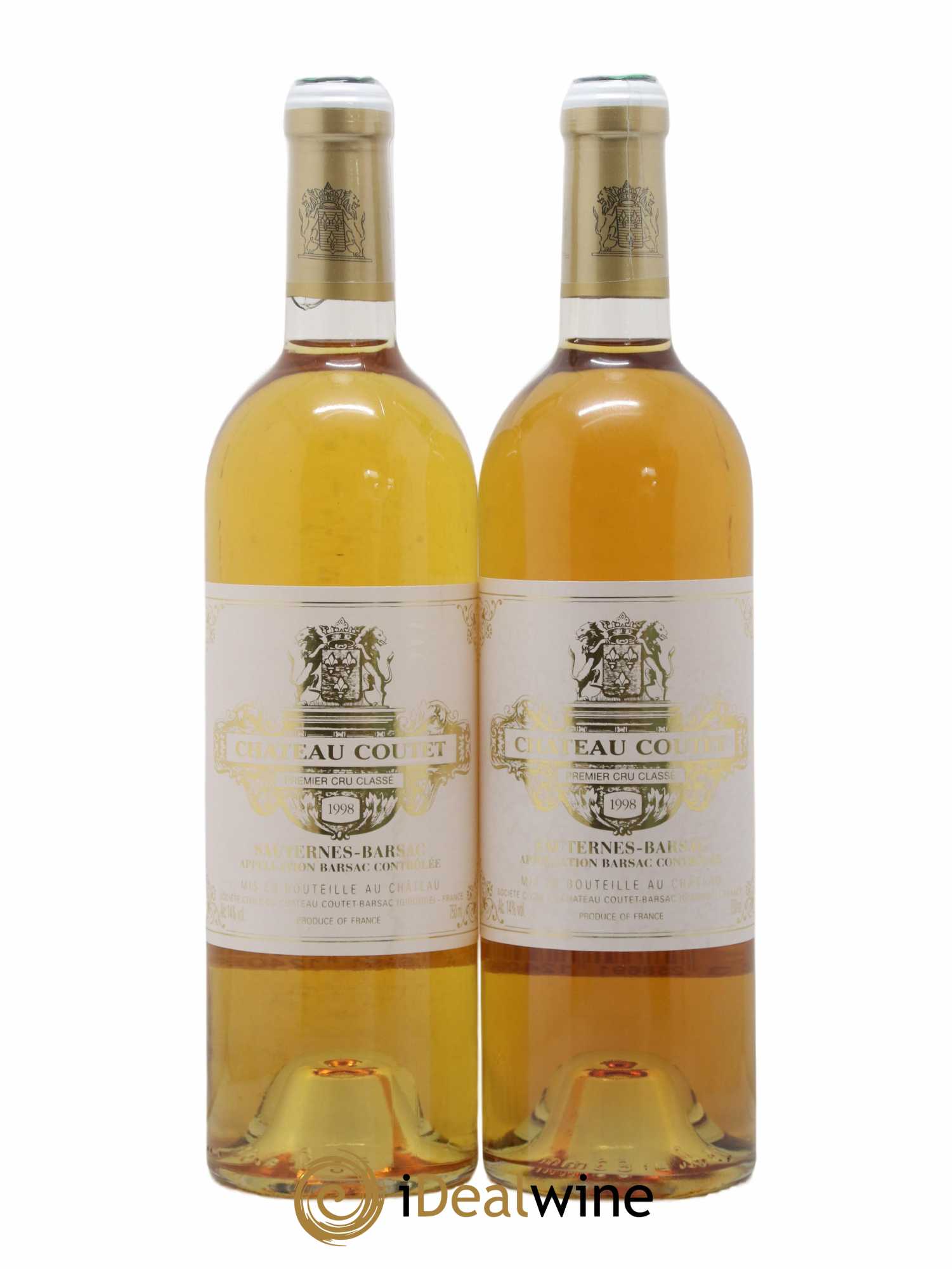 Château Coutet 1er Grand Cru Classé 1998 - Lotto di 2 bottiglie - 0