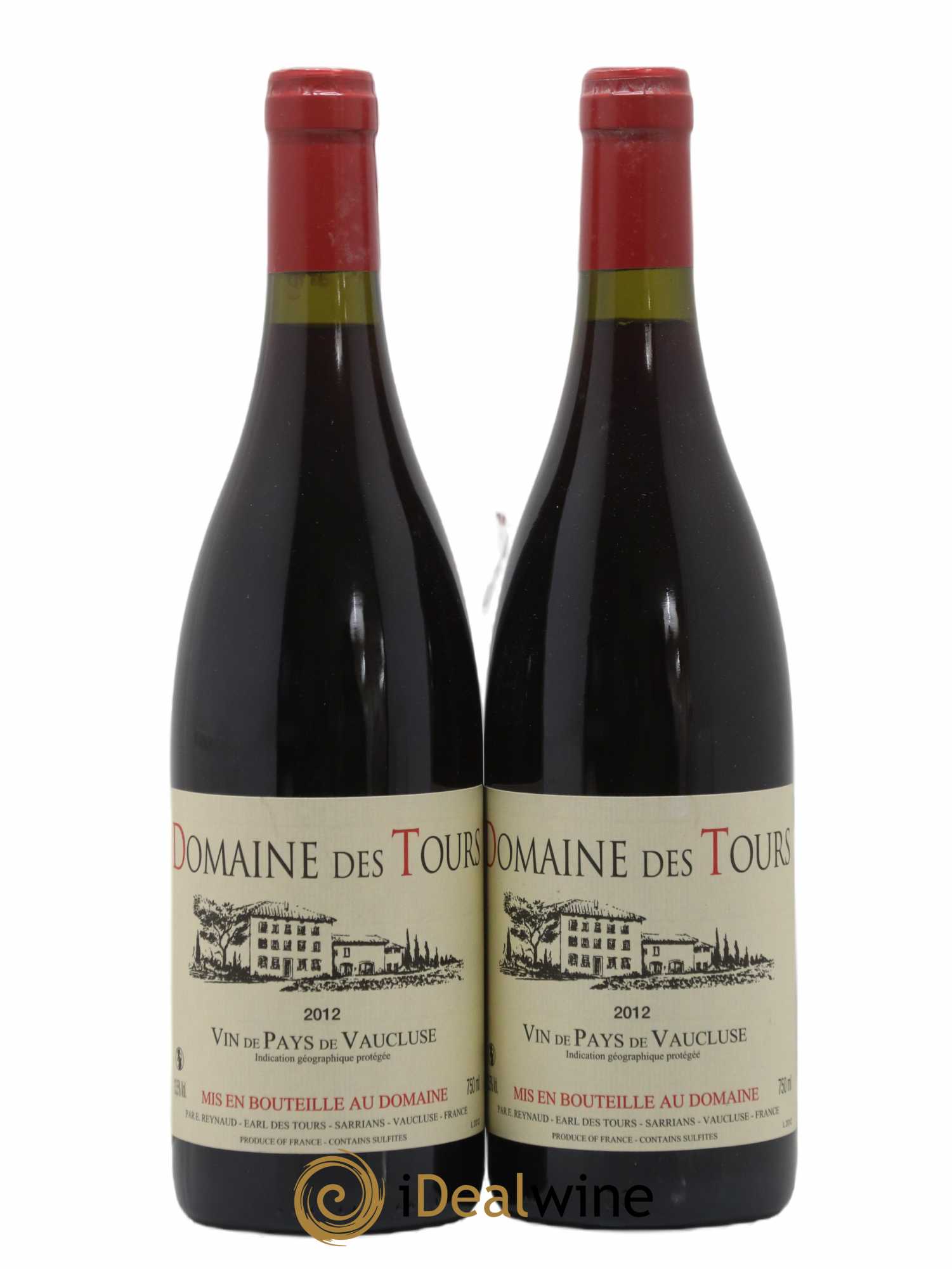Vaucluse (Vin de Pays de Vaucluse) Domaine des Tours Emmanuel Reynaud 2012 - Lot de 2 bouteilles - 0