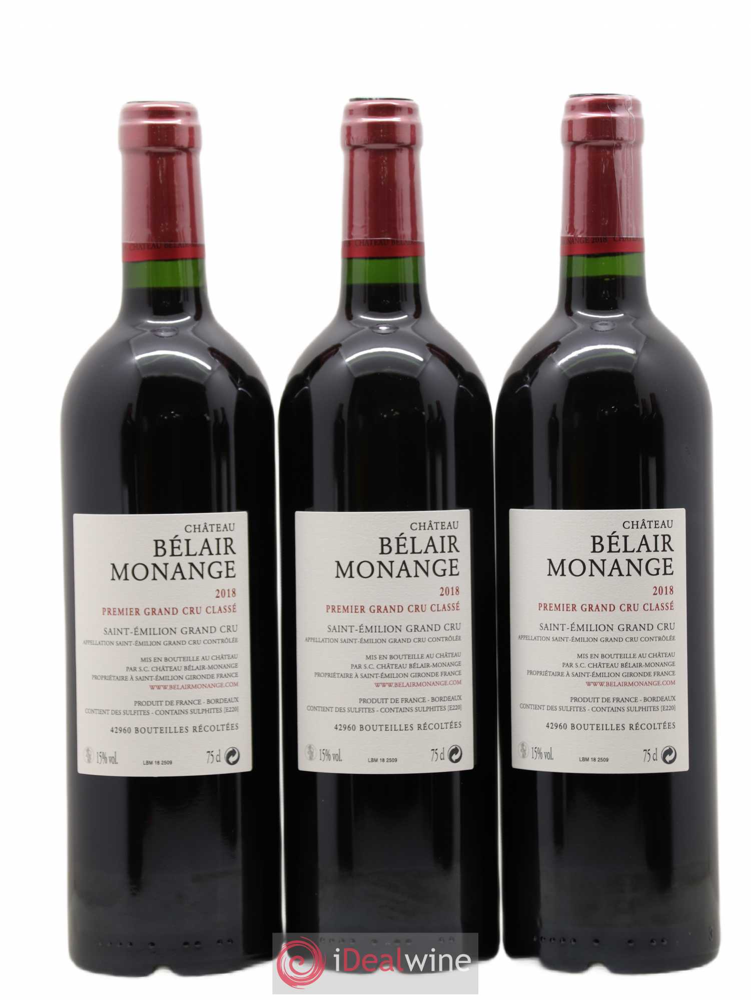 Château Belair (Belair-Monange) 1er Grand Cru Classé B 2018 - Lot de 6 bouteilles - 4