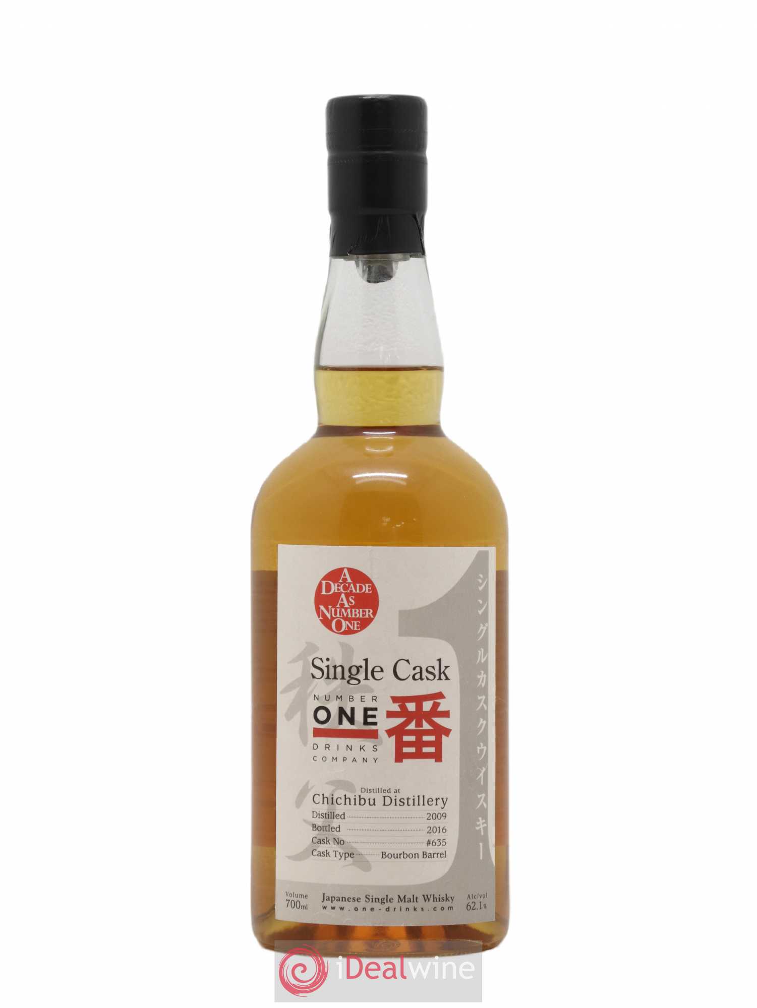 Whisky Chichibu Of. Single Cask n°635 62,1° Bottled in 2016 2009 - Posten von 1 Flasche - 1