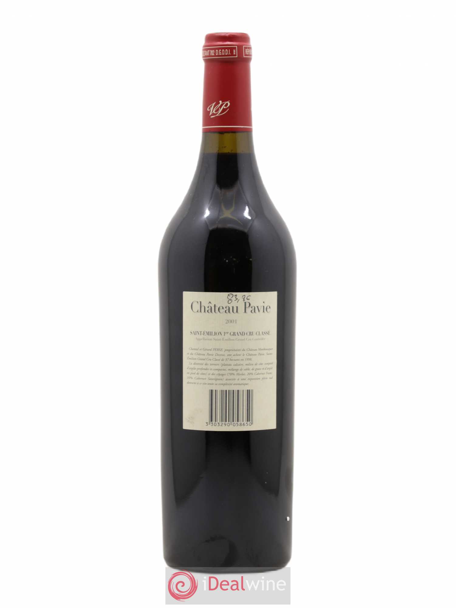 Château Pavie 1er Grand Cru Classé A (sans prix de réserve) 2001 - Lot de 1 bouteille - 1
