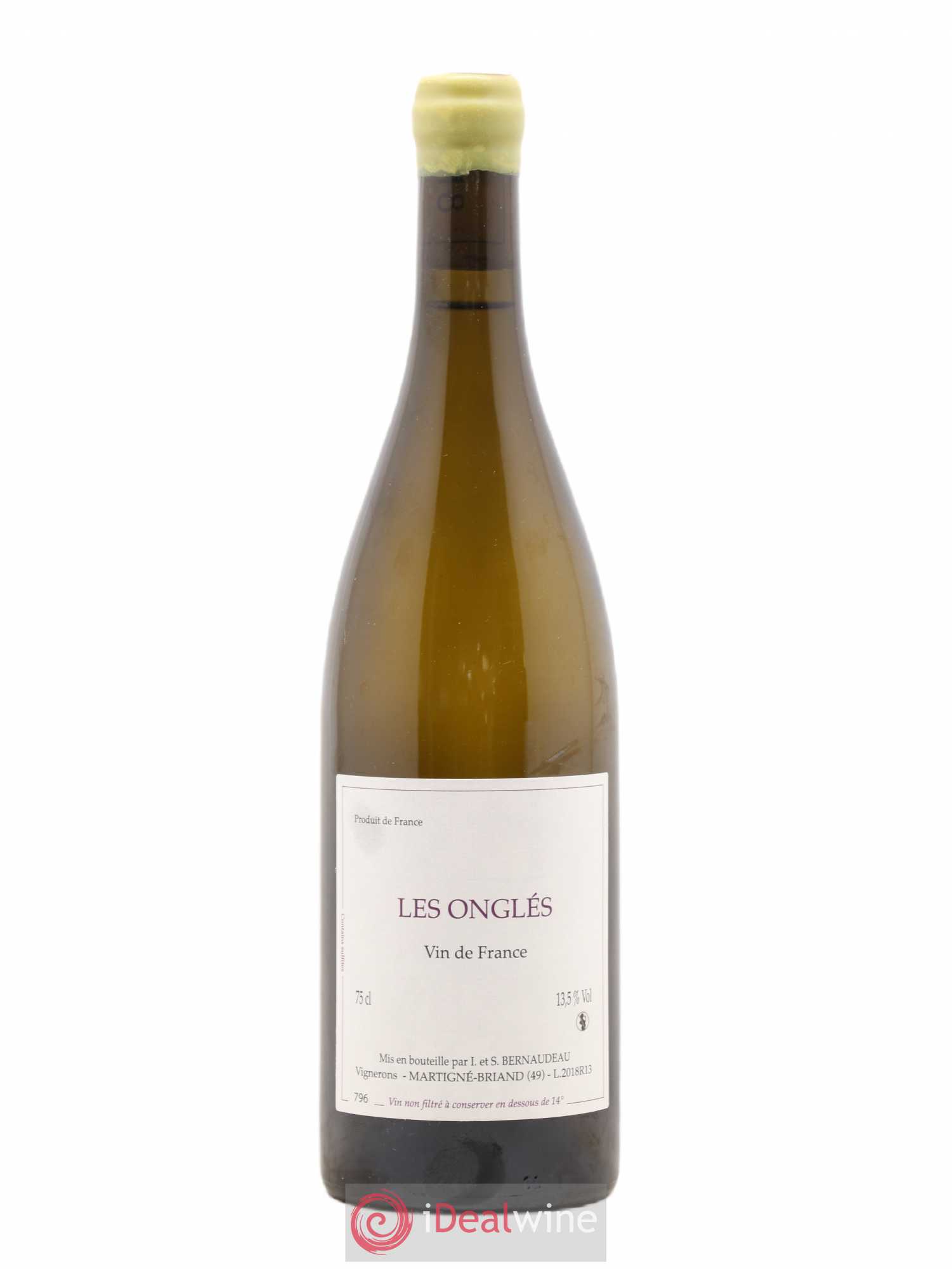 Vin de France Les Onglés Stéphane Bernaudeau (sans prix de réserve) 2018 - Lot de 1 bouteille - 0