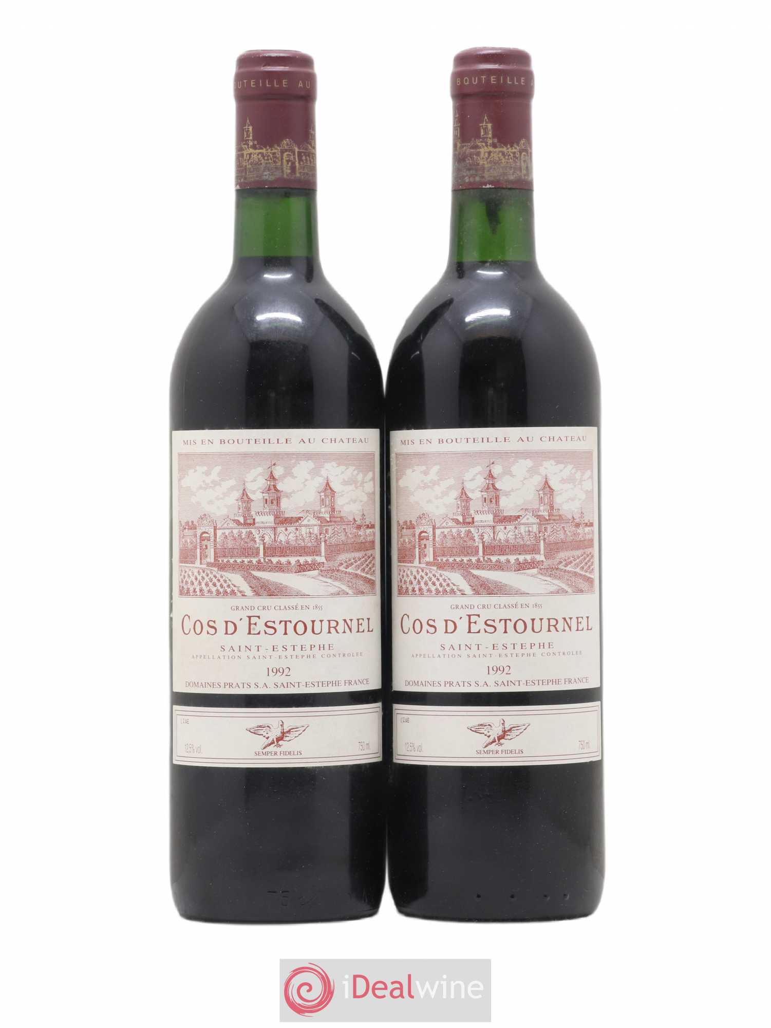 Cos d'Estournel 2ème Grand Cru Classé (sans prix de réserve) 1992 - Lot de 2 bouteilles - 0