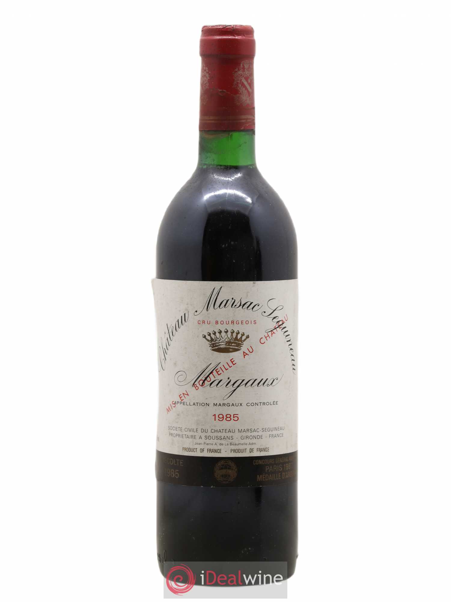 Château Marsac Séguineau Cru Bourgeois (sans prix de réserve) 1985 - Lot de 1 bouteille - 0