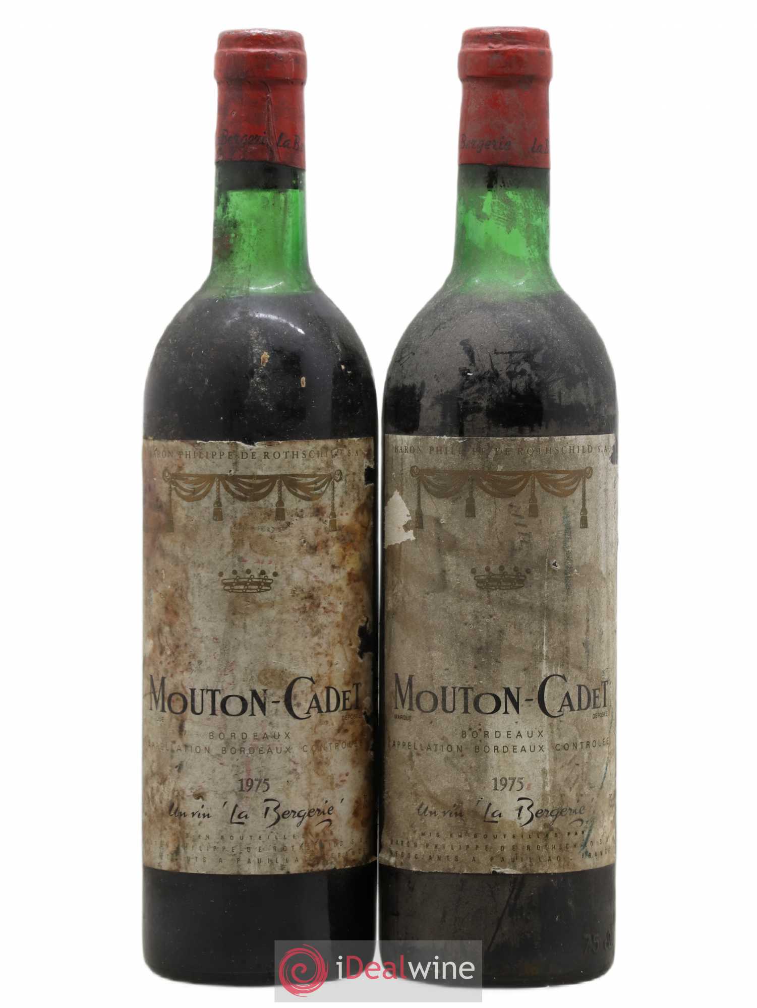 Château Mouton Cadet (sans prix de réserve) 1975 - Lot de 2 bouteilles - 0