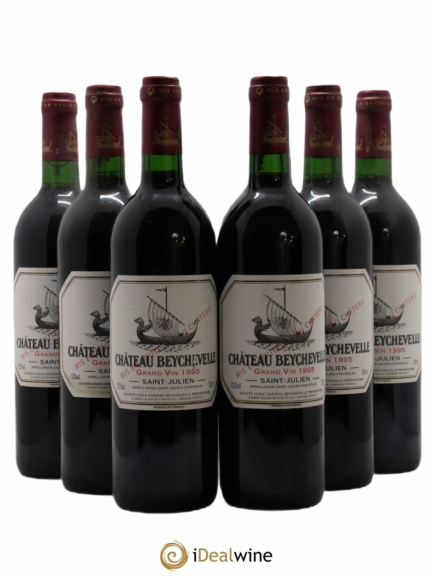Château Beychevelle 4ème Grand Cru Classé 1995 - Lot de 6 bouteilles - 0