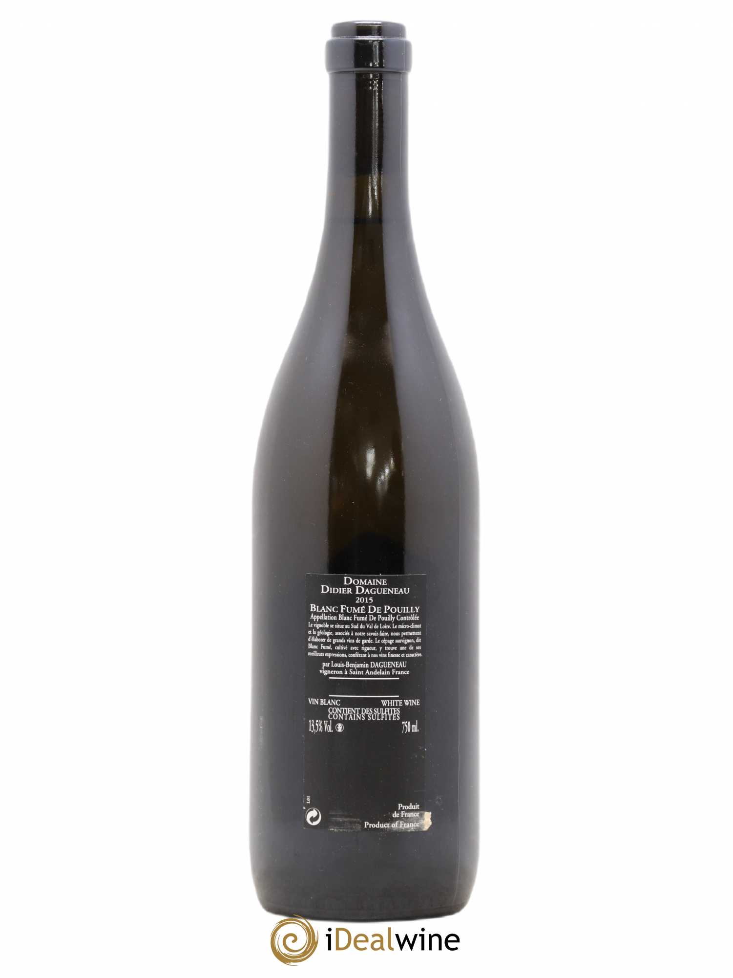Vin de France (anciennement Pouilly-Fumé) Silex Dagueneau (Domaine Didier - Louis-Benjamin) (sans prix de réserve) 2015 - Lot de 1 bouteille - 1