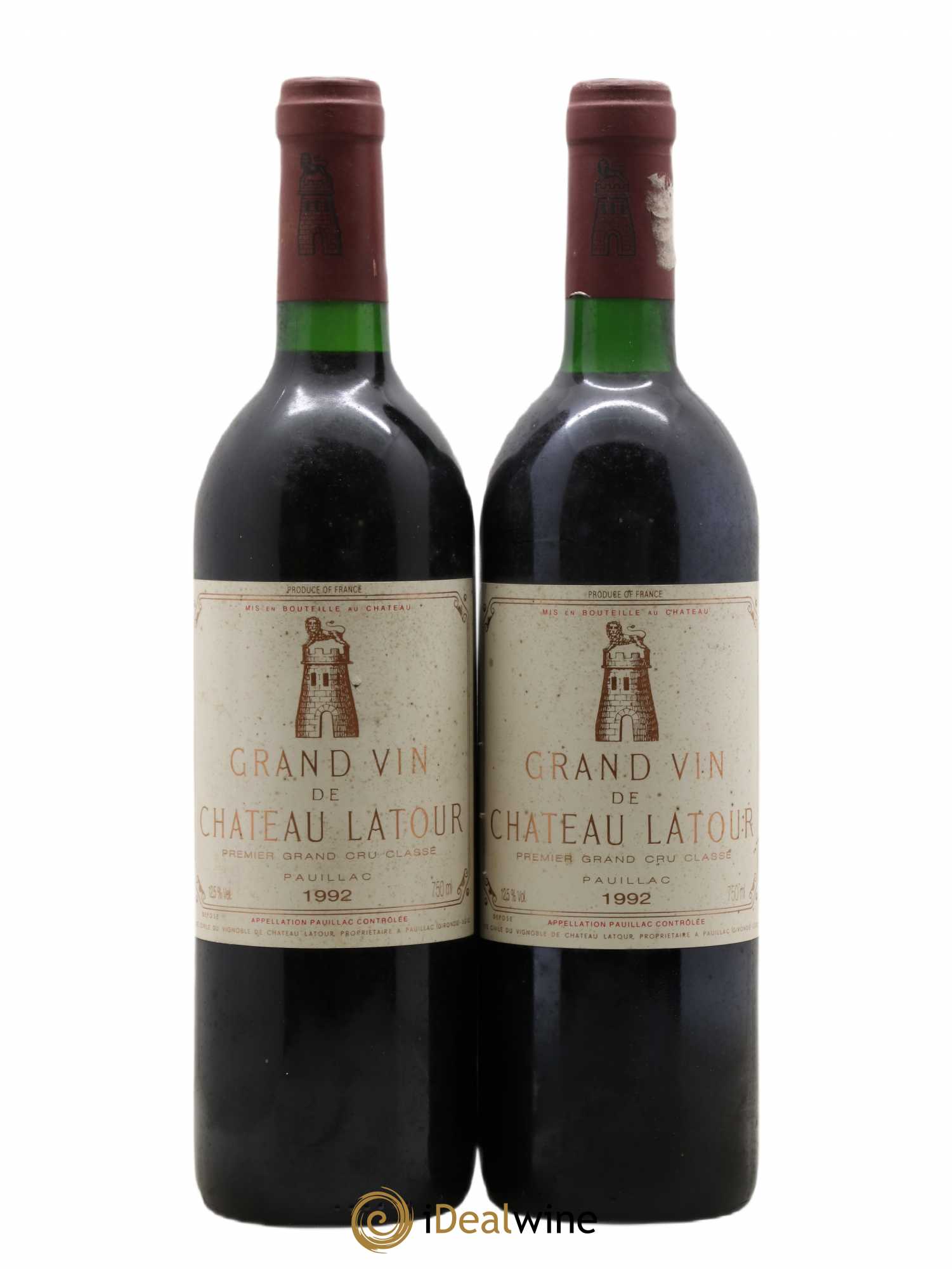 Château Latour 1er Grand Cru Classé 1992 - Lot de 2 bouteilles - 0