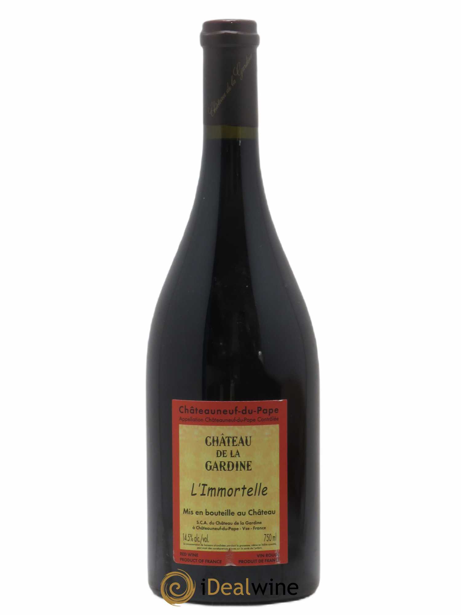 Châteauneuf-du-Pape Château de La Gardine L'Immortelle Famille Brunel (sans prix de réserve) 2009 - Lot de 1 bouteille - 1