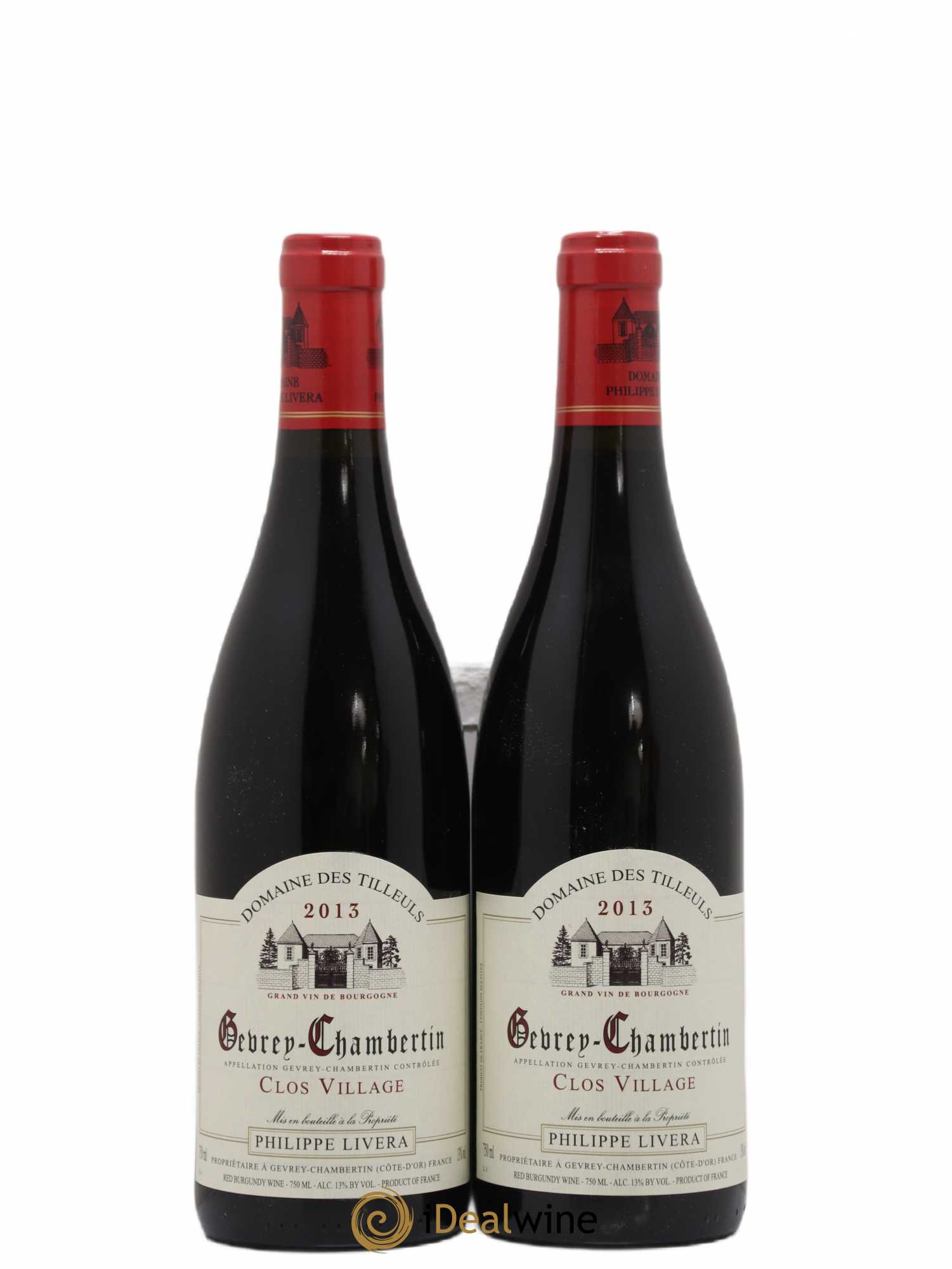 Gevrey-Chambertin Clos Village Tilleuls (Domaine des) - Philippe Livera (sans prix de réserve) 2013 - Lot de 2 bouteilles - 0