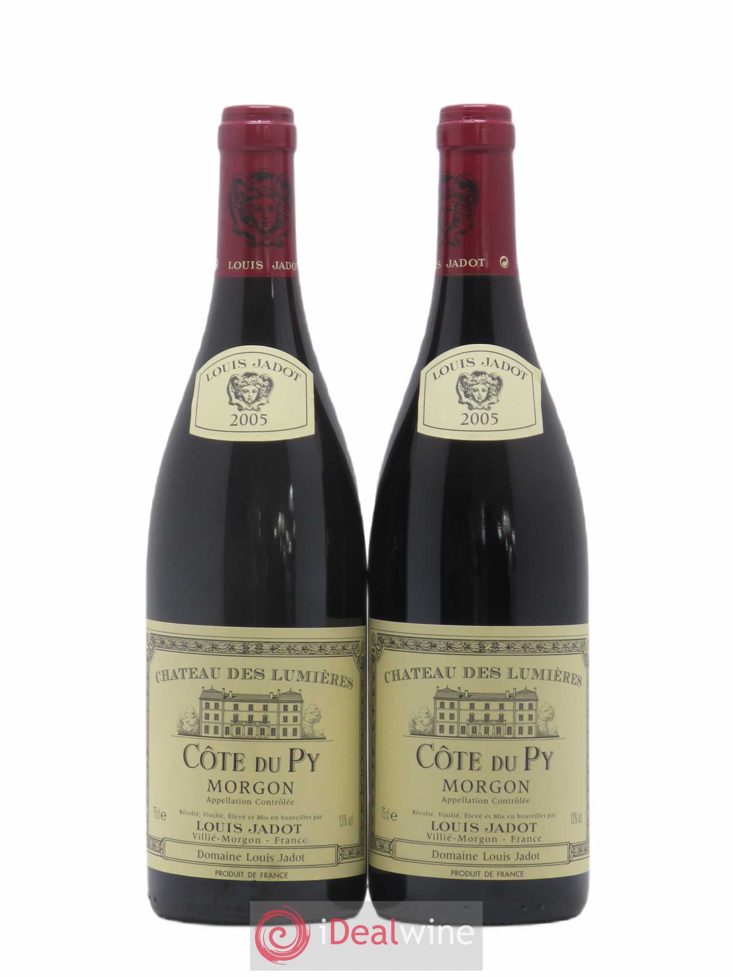 Morgon Côte du Py Louis Jadot Chateau des Lumières (sans prix de réserve) 2005 - Posten von 2 Flaschen - 0