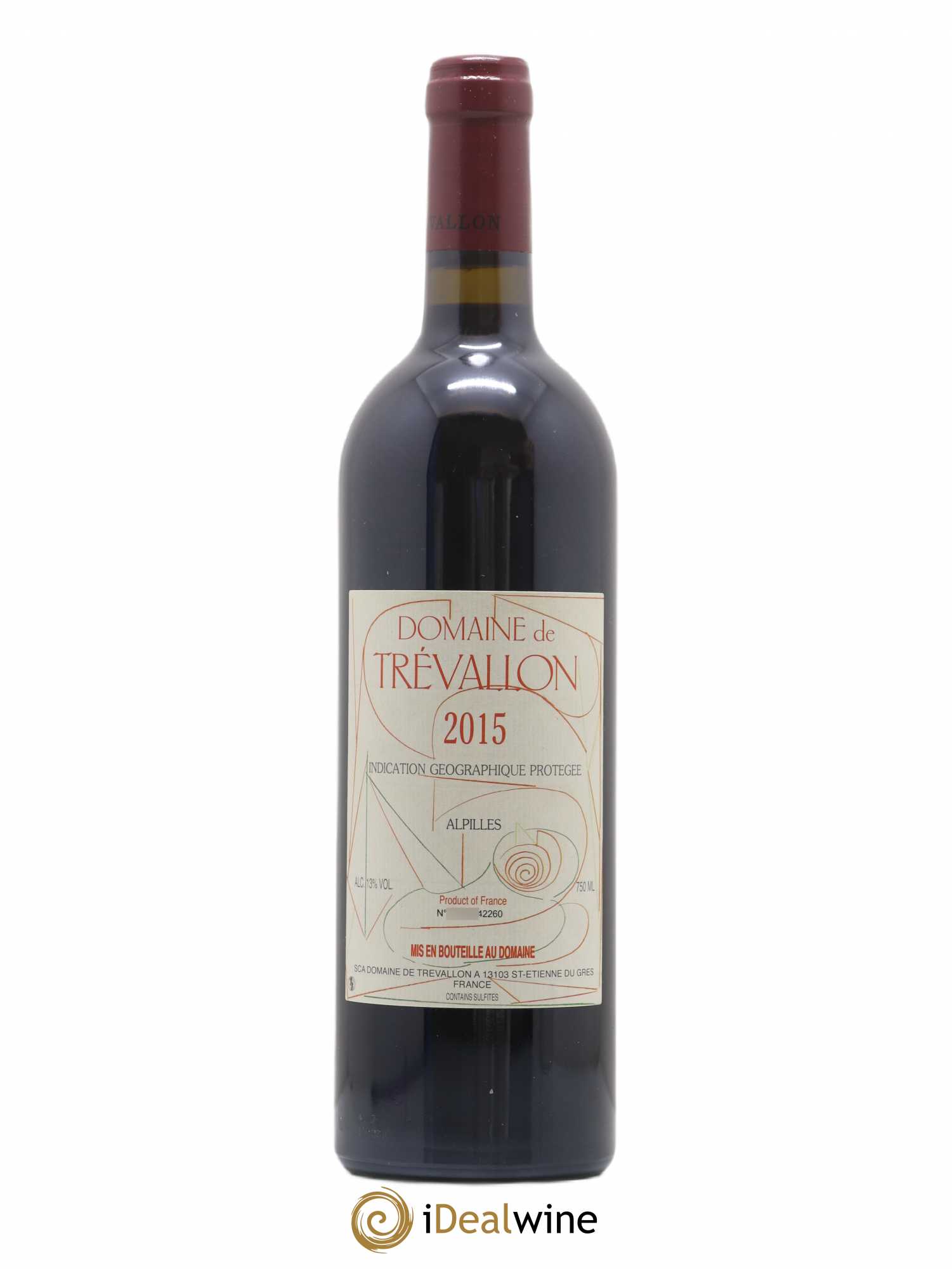 Alpilles Trévallon (Domaine de) Eloi Dürrbach (sans prix de réserve) 2015 - Lot de 1 bouteille - 0