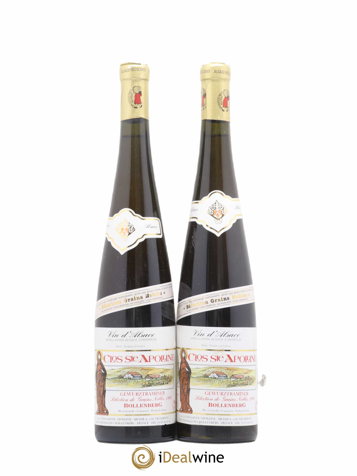 Gewurztraminer Selection de grains nobles Bollenberg Clos Sainte Appoline (sans prix de réserve) 1994 - Posten von 2 Flaschen - 0