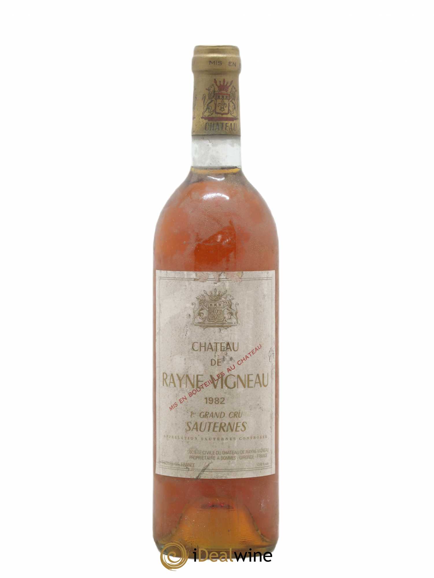 Château de Rayne Vigneau 1er Grand Cru Classé (senza prezzo di riserva) 1982 - Lotto di 1 bottiglia - 0