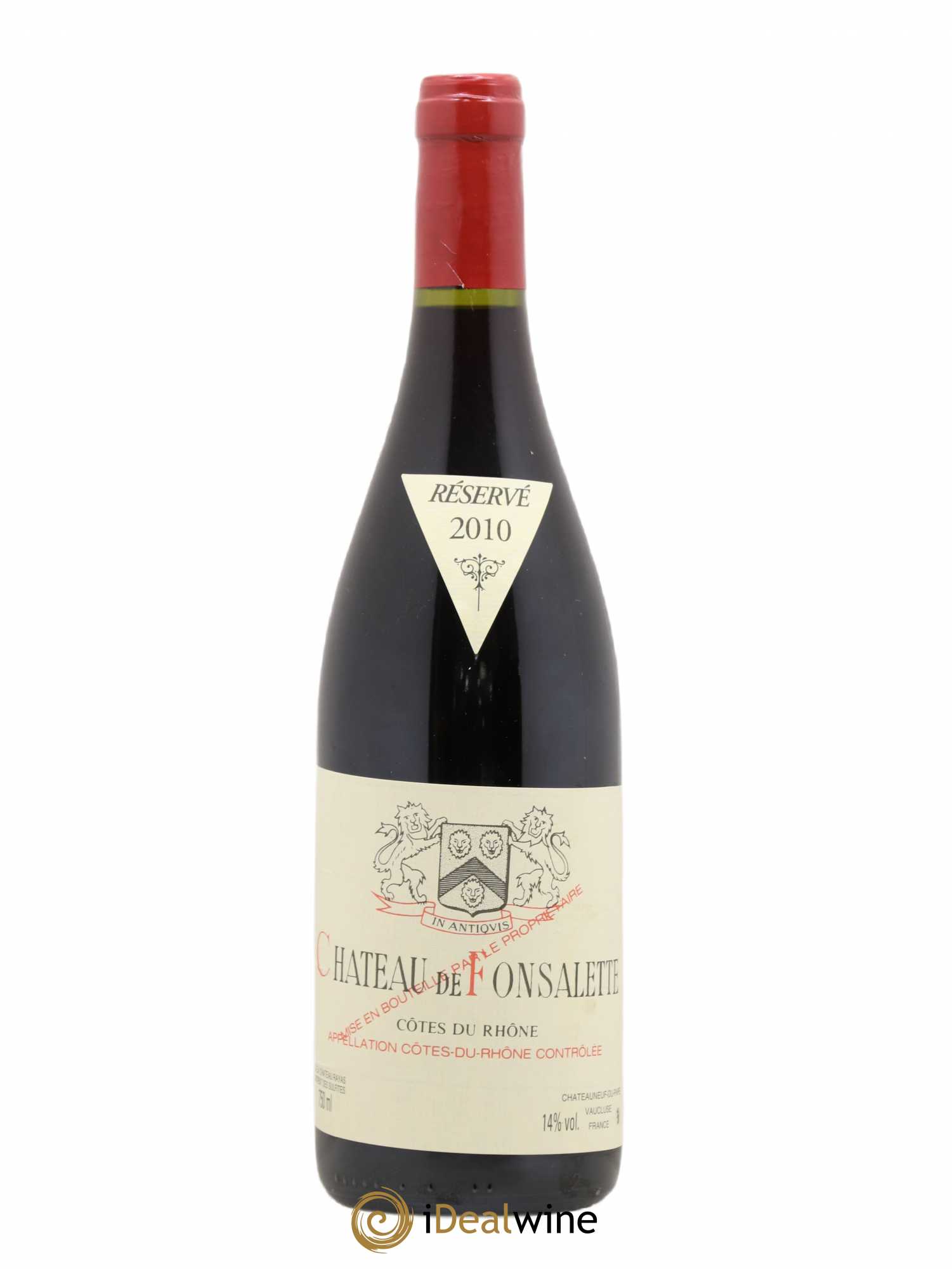Côtes-du-Rhône Château de Fonsalette Emmanuel Reynaud 2010 - Lot de 1 bouteille - 0