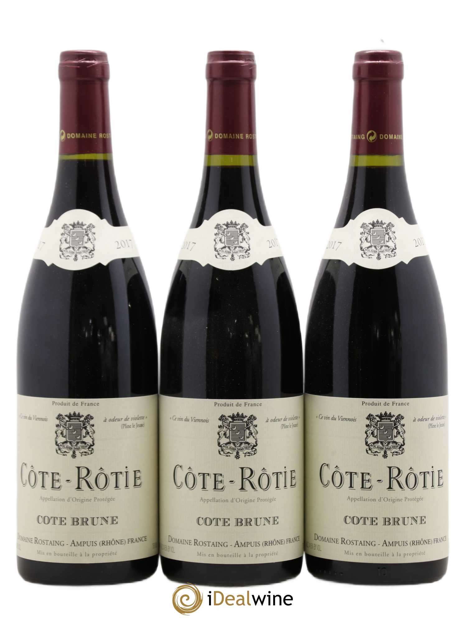 Côte-Rôtie Côte Brune René Rostaing 2017 - Lot of 3 bottles - 0