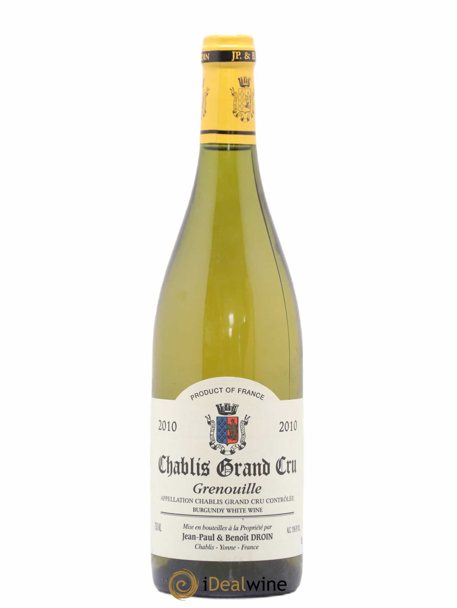 Chablis Grand Cru Grenouilles Jean-Paul & Benoît Droin (Domaine) (sans prix de réserve) 2010 - Lot de 1 bouteille - 0