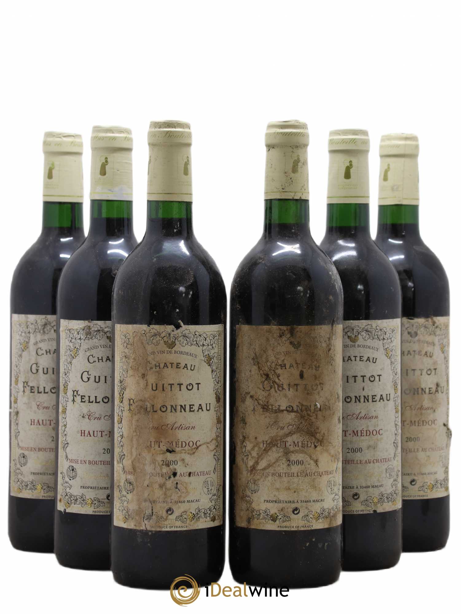 Haut Médoc Château Guittot Felloneau (sans prix de réserve) 2000 - Posten von 6 Flaschen - 0