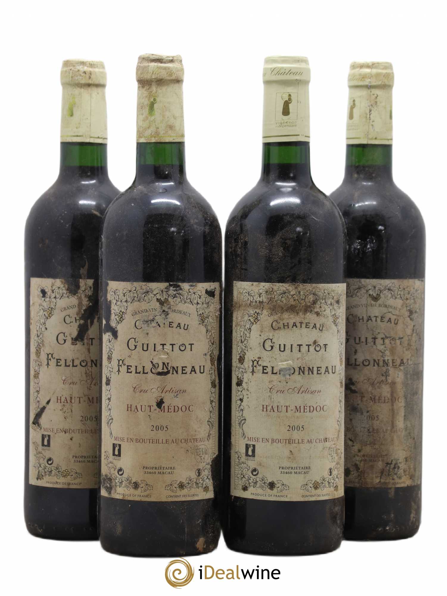 Haut Médoc Château Guittot Felloneau (sans prix de réserve) 2005 - Posten von 4 Flaschen - 0