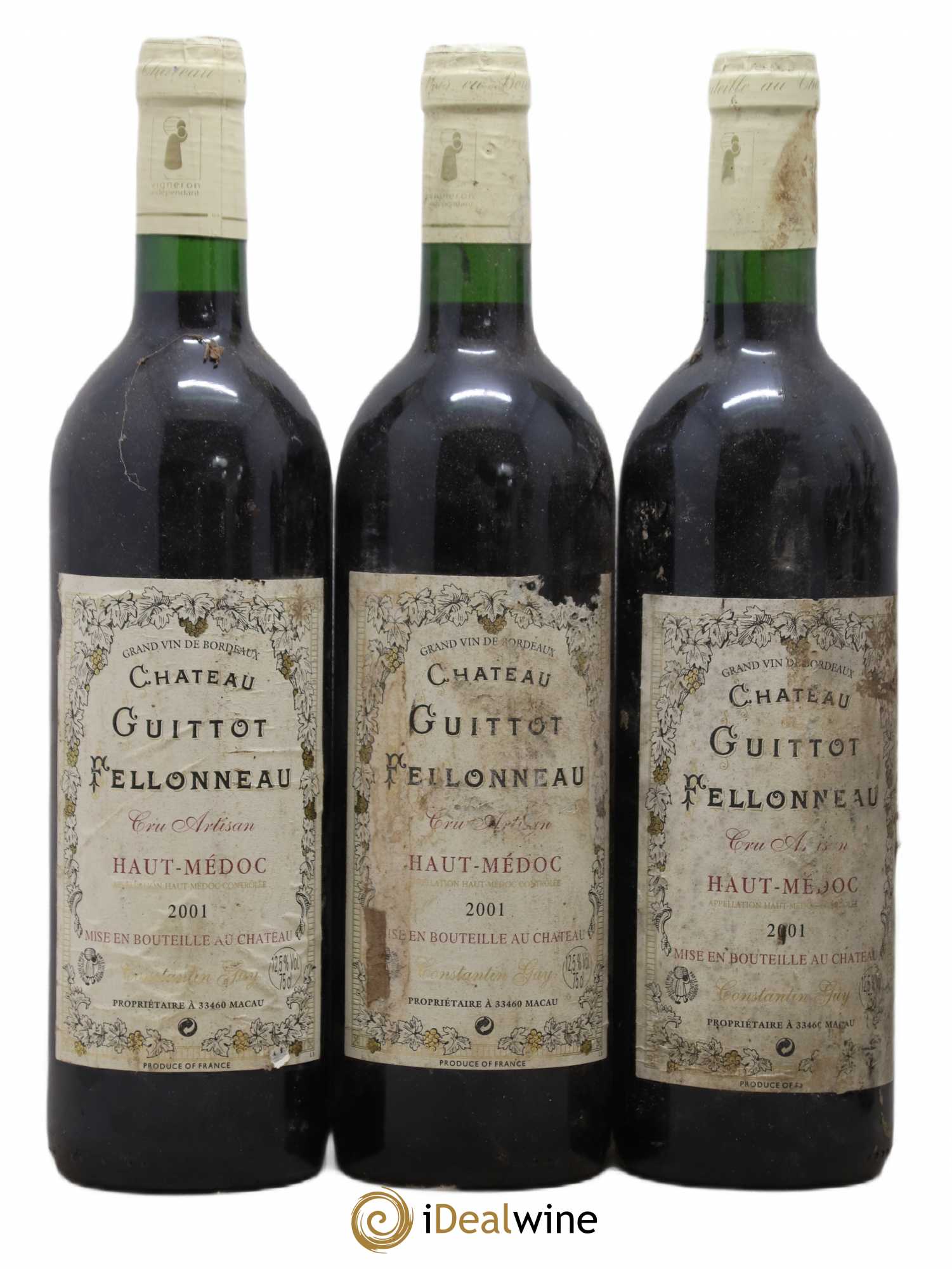 Haut Médoc Château Guittot Felloneau (sans prix de réserve) 2001 - Posten von 6 Flaschen - 1