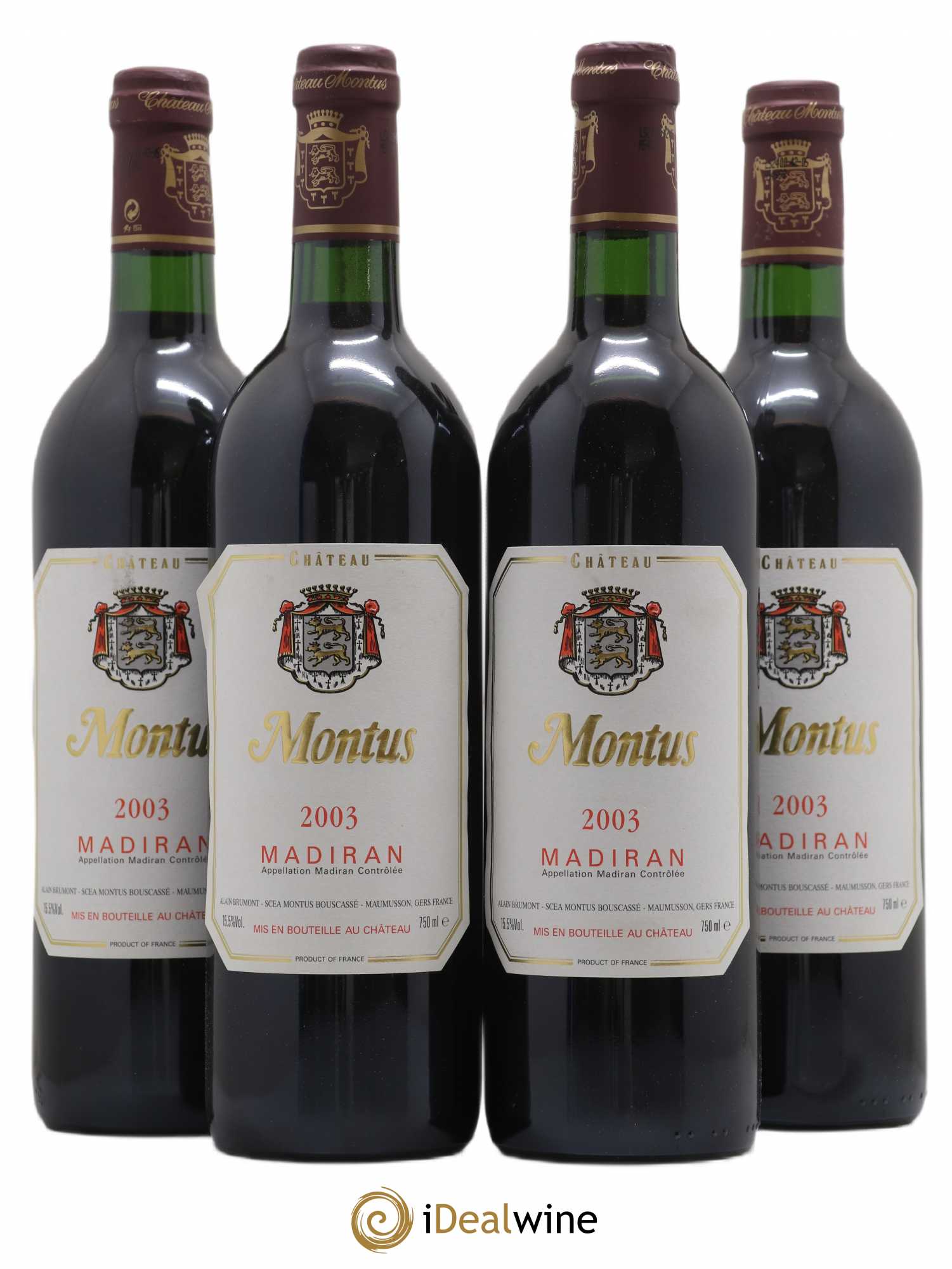 Madiran Château Montus Alain Brumont (sans prix de réserve) 2003 - Lot de 4 bouteilles - 0