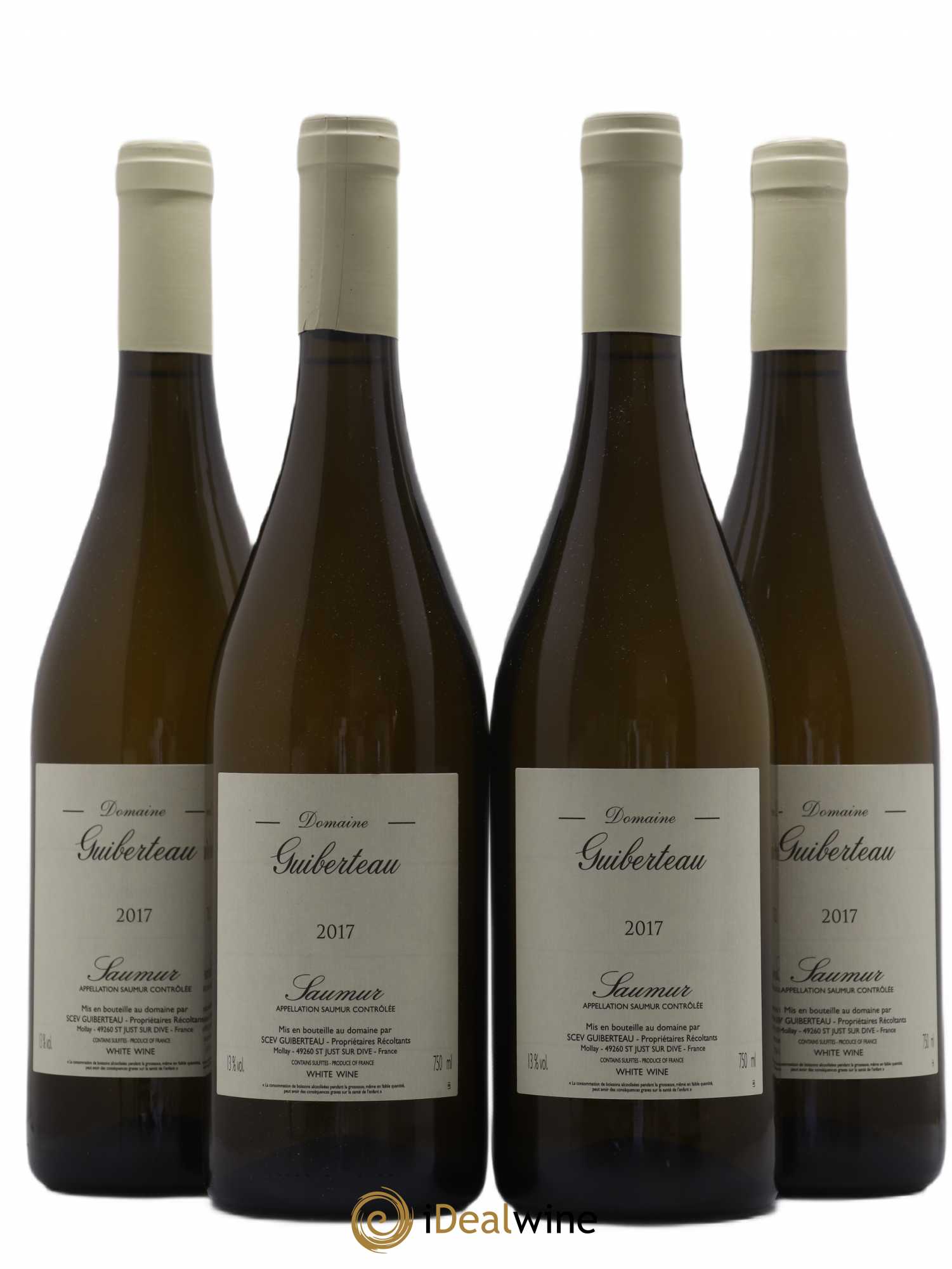 Saumur Domaine Guiberteau (sans prix de réserve) 2017 - Lot de 4 bouteilles - 0