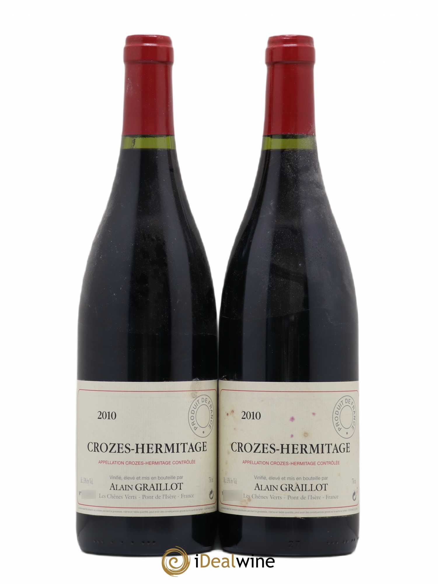 Crozes-Hermitage Domaine Graillot (senza prezzo di riserva) 2010 - Lotto di 2 bottiglie - 0