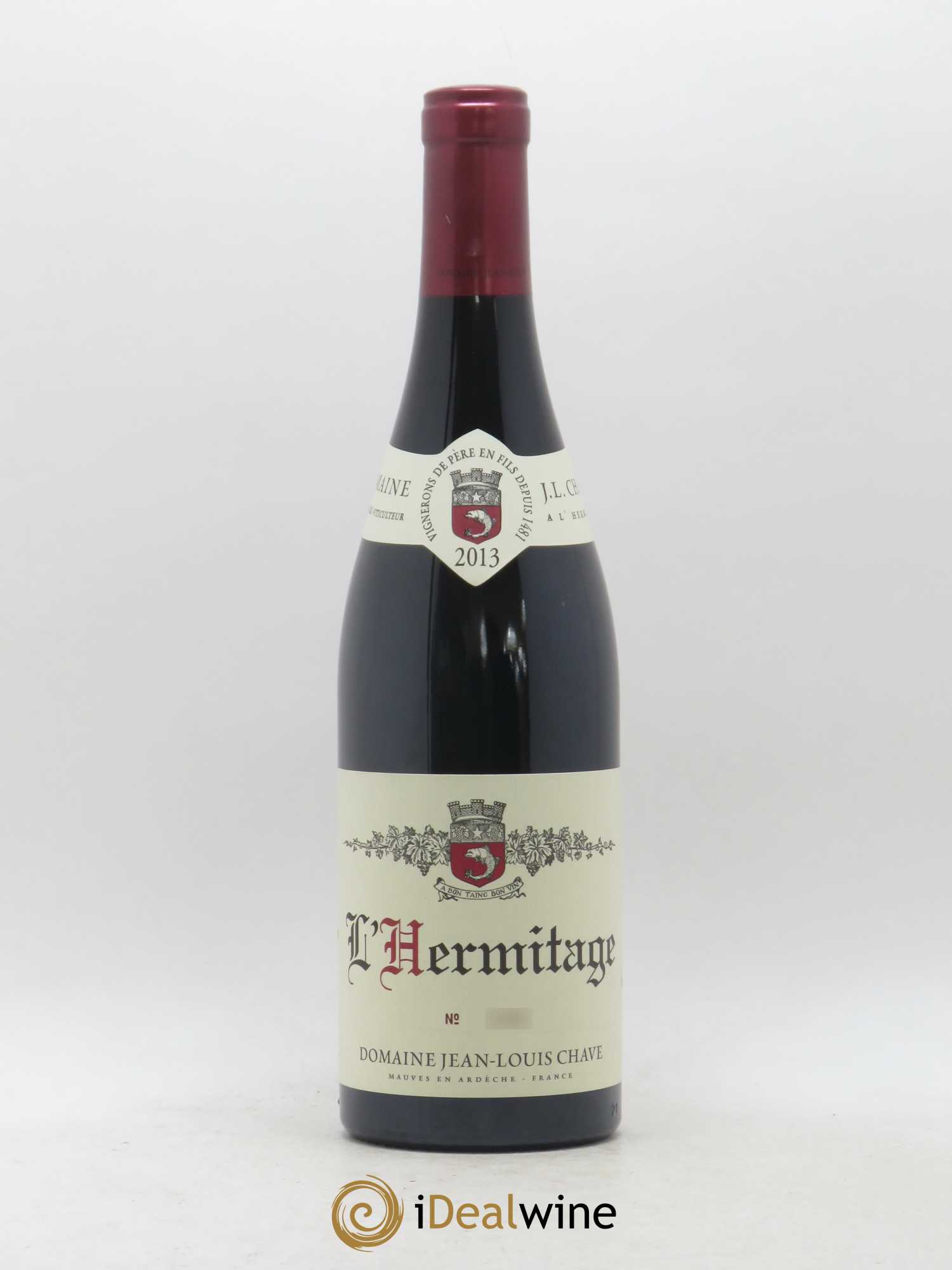 Hermitage Jean-Louis Chave (sans prix de réserve) 2013 - Lot de 1 bouteille - 0