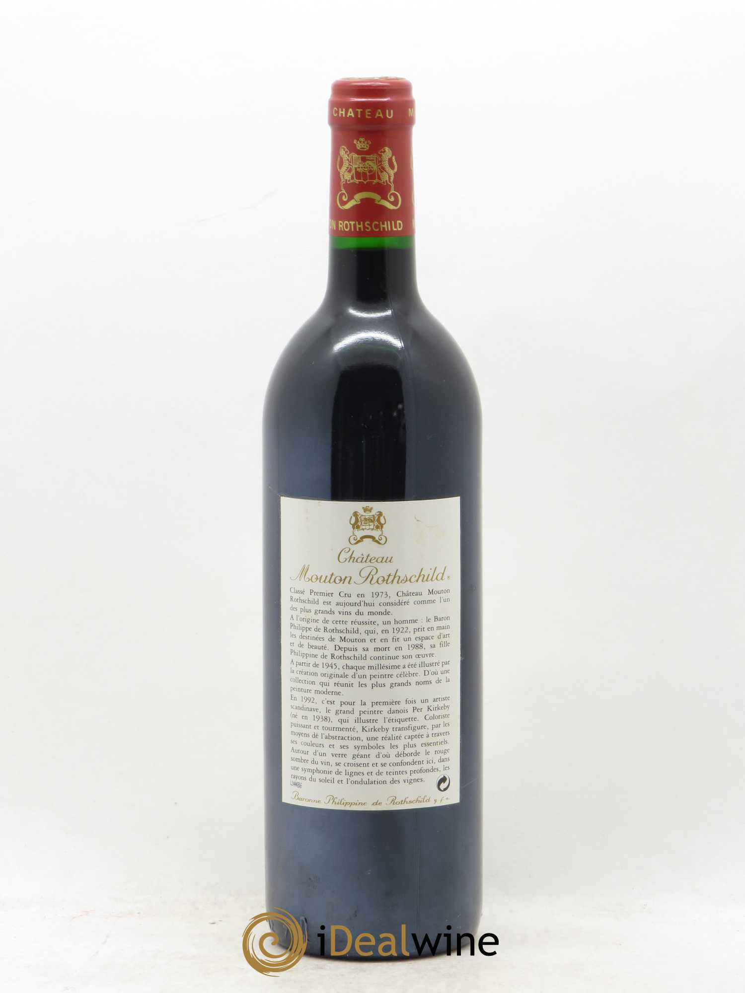 Château Mouton Rothschild 1er Grand Cru Classé (sans prix de réserve) 1992 - Lot de 1 bouteille - 1