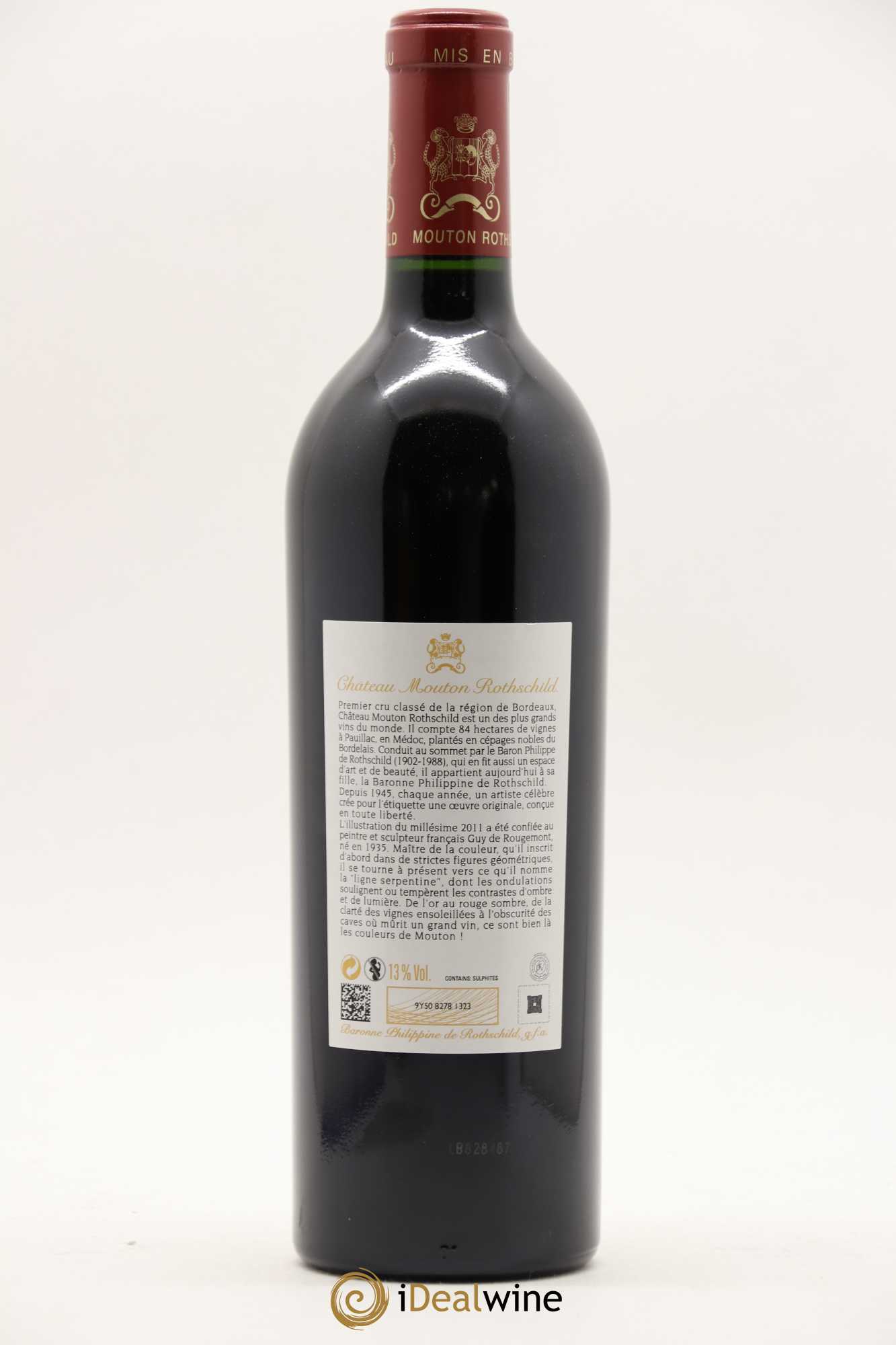 Château Mouton Rothschild 1er Grand Cru Classé 2011 - Lot de 1 bouteille - 1